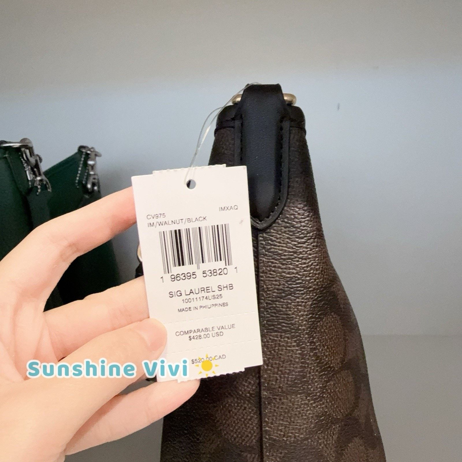 Coach NWT Coach Signature Laurel Bag CV975 Gold/Walnut/Black Size ONE SIZE - 5 Thumbnail