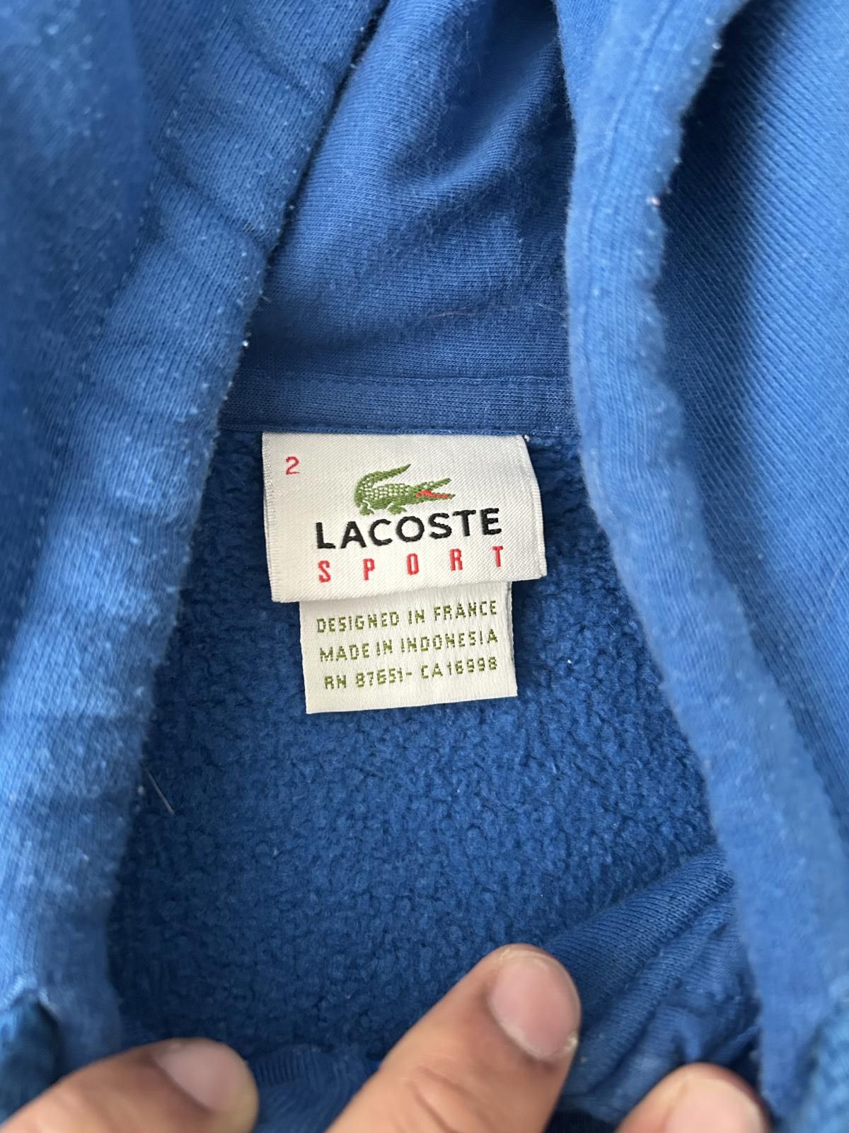 Lacoste Lacoste Sport 1927 Full-Zip Hoodie in Electric Blue Size US S / EU 44-46 / 1 - 3 Thumbnail