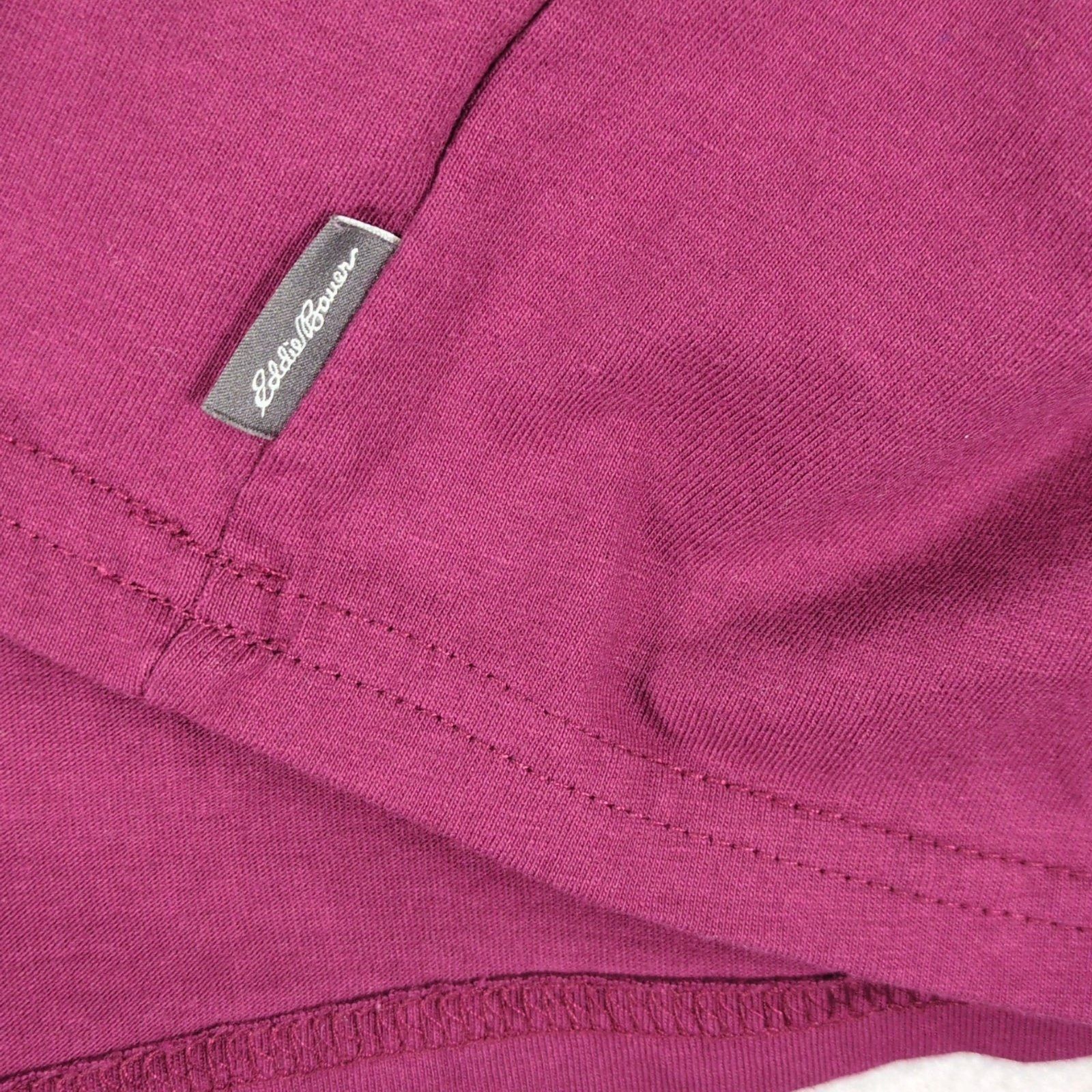 Eddie Bauer Eddie Bauer Women's 2XL Burgundy Long Sleeve T-Shirt 2-Sided Size XXL / US 16-18 / IT 52-54 - 5 Thumbnail
