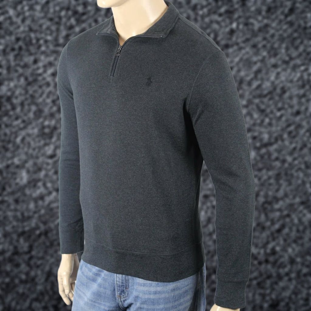 Polo Ralph Lauren Polo Ralph Lauren Grey Herringbone 1/2 Half Zip Sweater Polo Ralph Lauren Gray Mock Neck NWT 125 Black Pony S Mens Size US S / EU 44-46 / 1 - 1 Preview