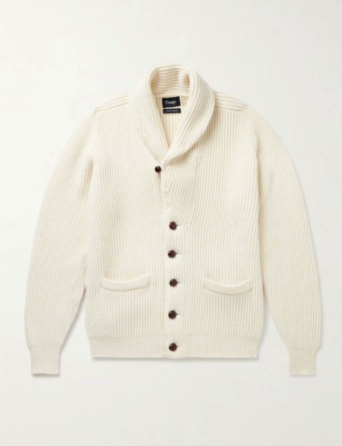 Drake's Drakes Virgin Wool Shawl Collar Sweater Size US XXS / EU 40 - 1 Thumbnail