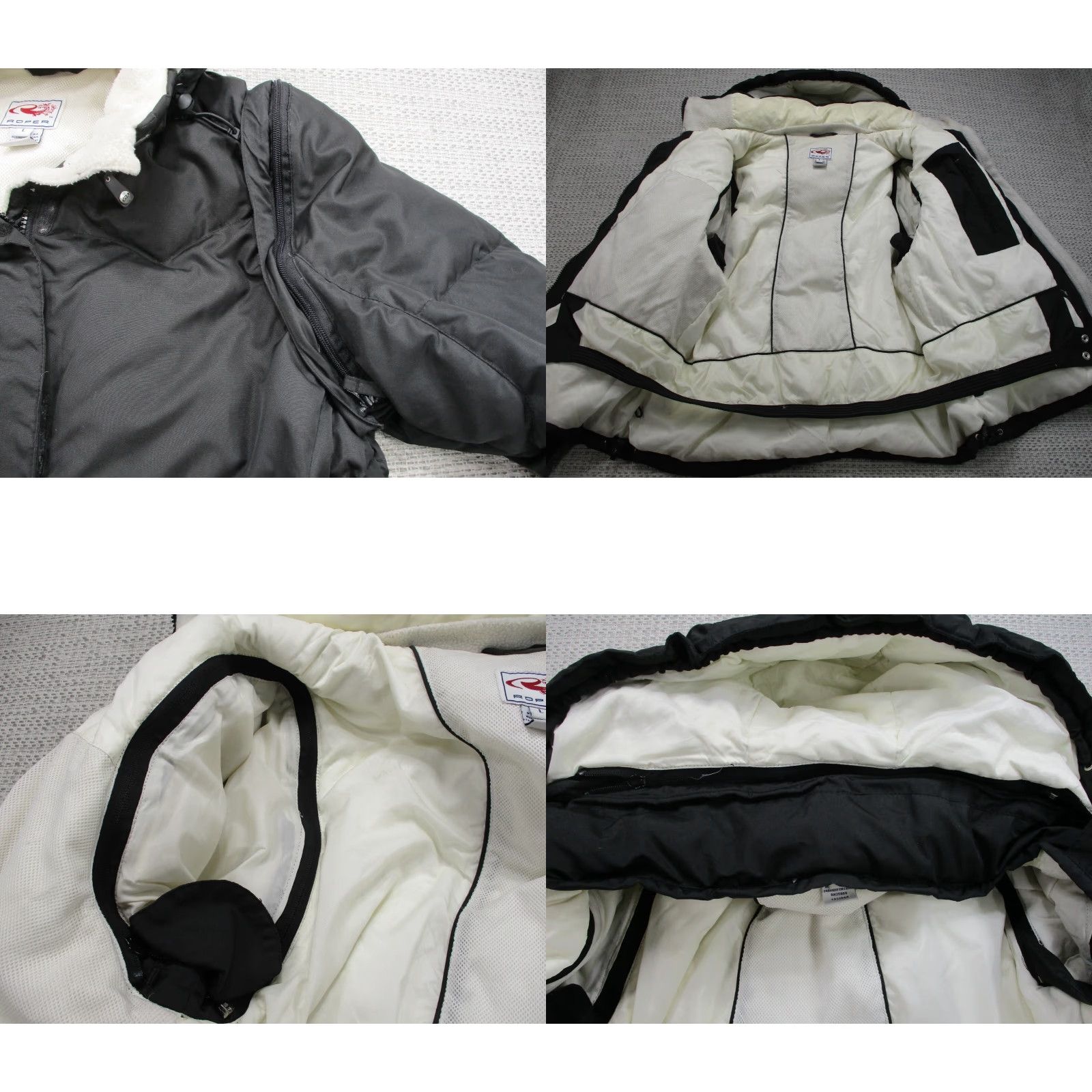 Roper VINTAGE Roper Down Insulated Convertible Hooded Coat Vest Black Adult Large Coat Vest Size L / US 10 / IT 46 - 9 Thumbnail