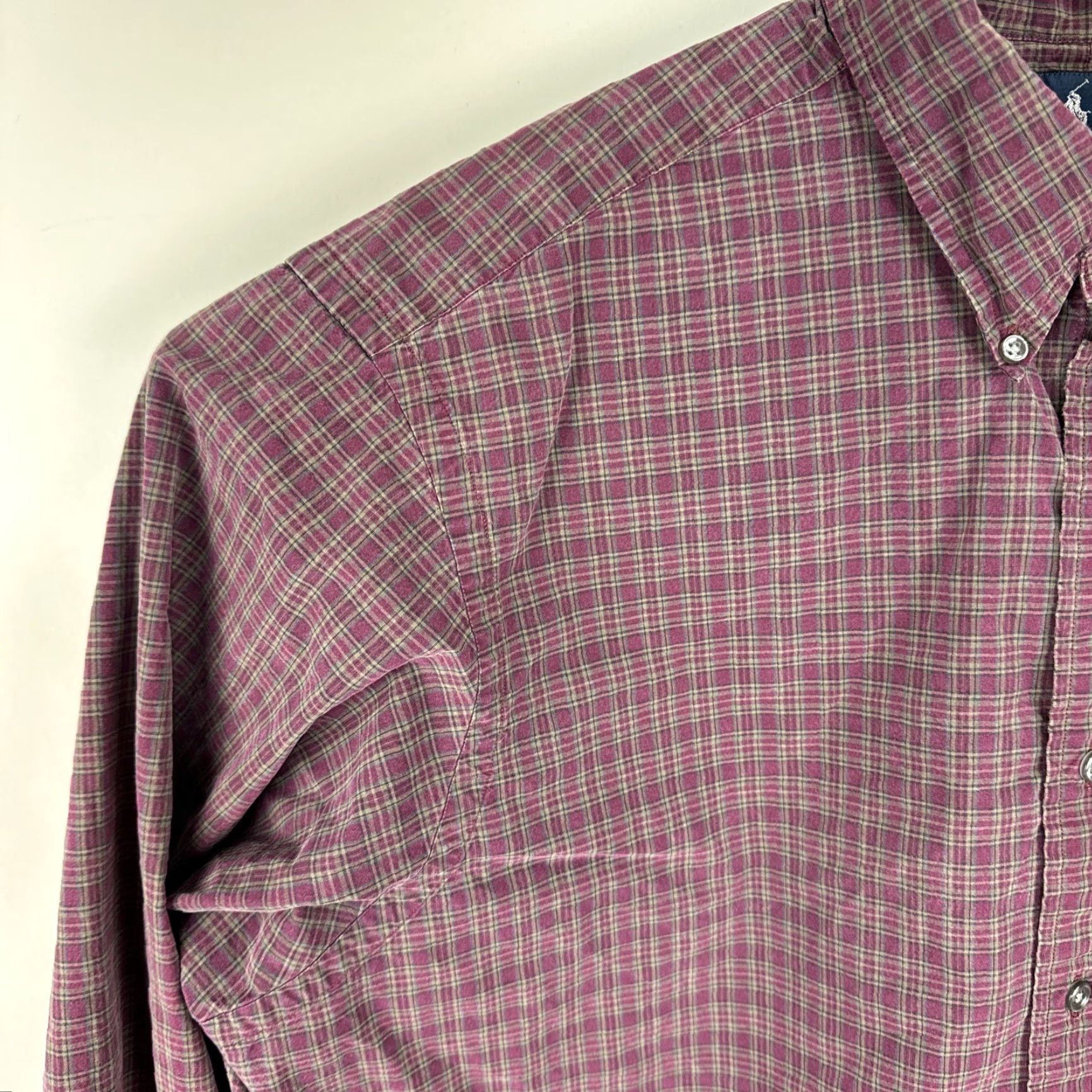 Polo Ralph Lauren VINTAGE Polo Ralph Lauren Mens Classic Fit Shirt XL Plaid Long Sleeve Button Size US XL / EU 56 / 4 - 4 Thumbnail