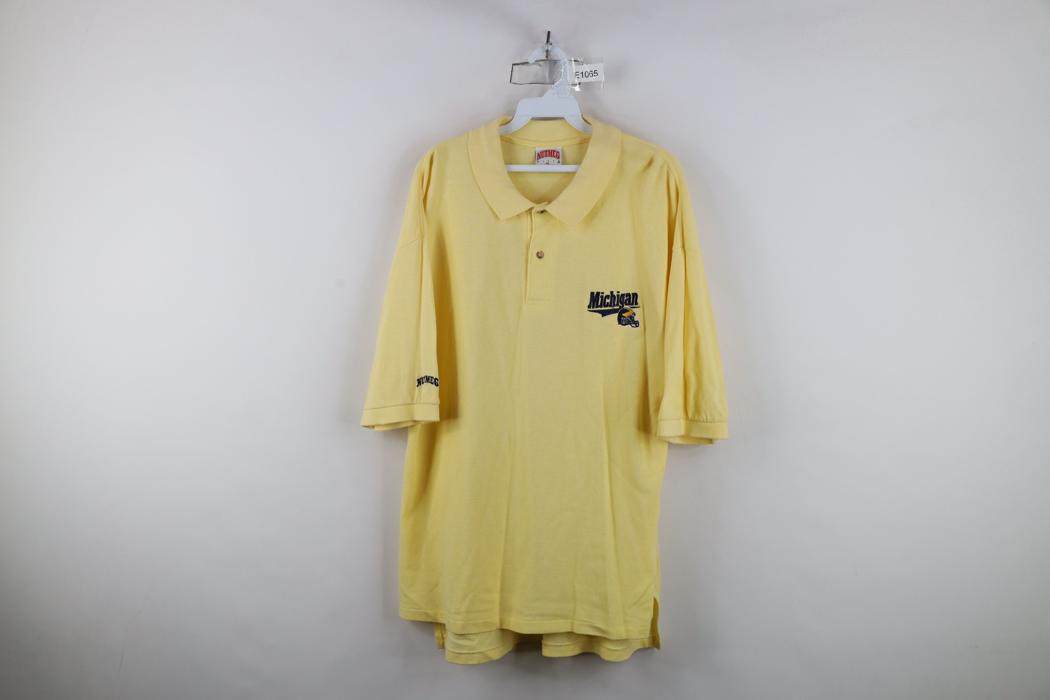 Vintage Vintage 90s University of Michigan Football Polo Shirt USA Size US XL / EU 56 / 4 - 1 Thumbnail