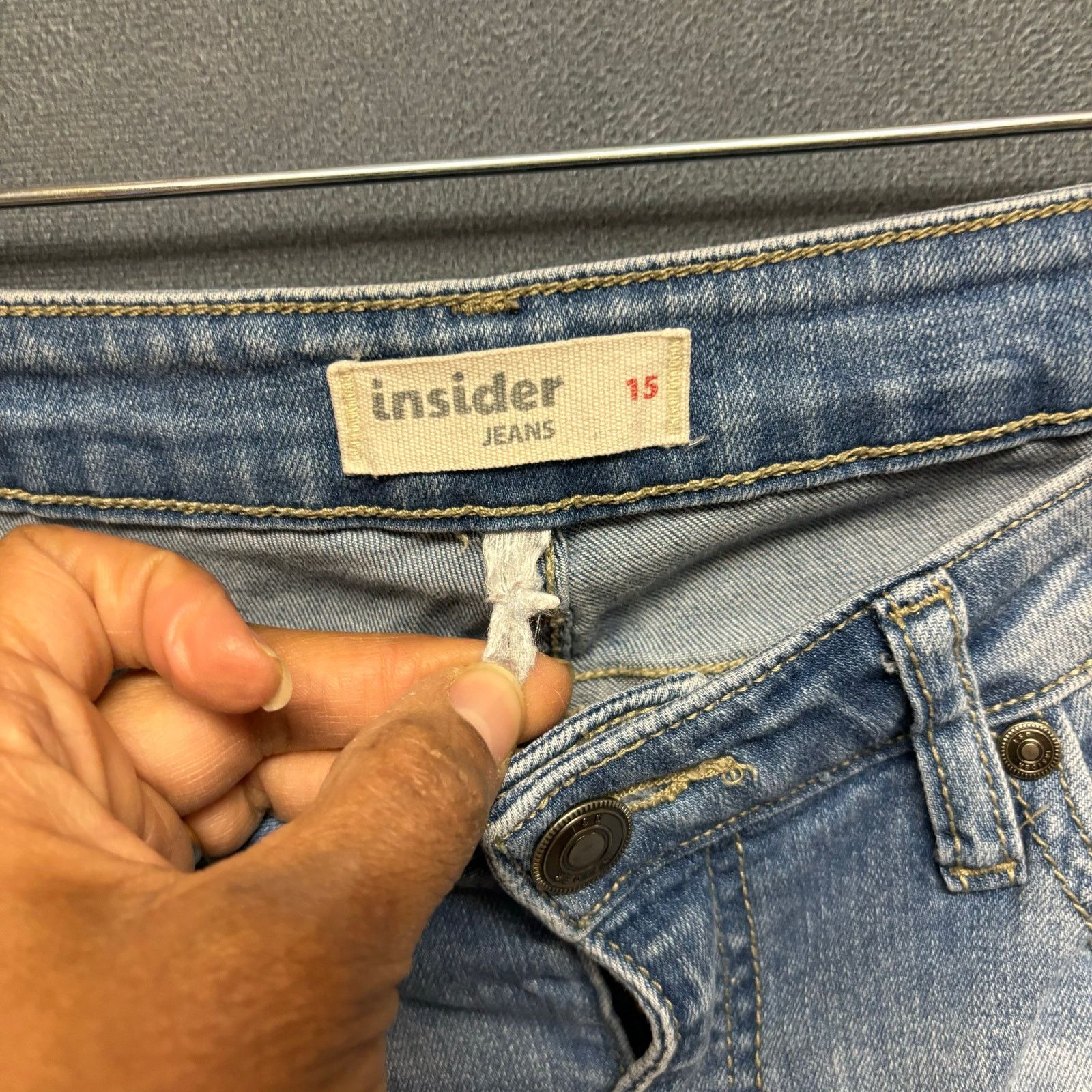 Other Insider Skinny Jeans Womens Juniors 15 Distressed Y2K Norm Size 30" / US 8 / IT 44 - 6 Thumbnail
