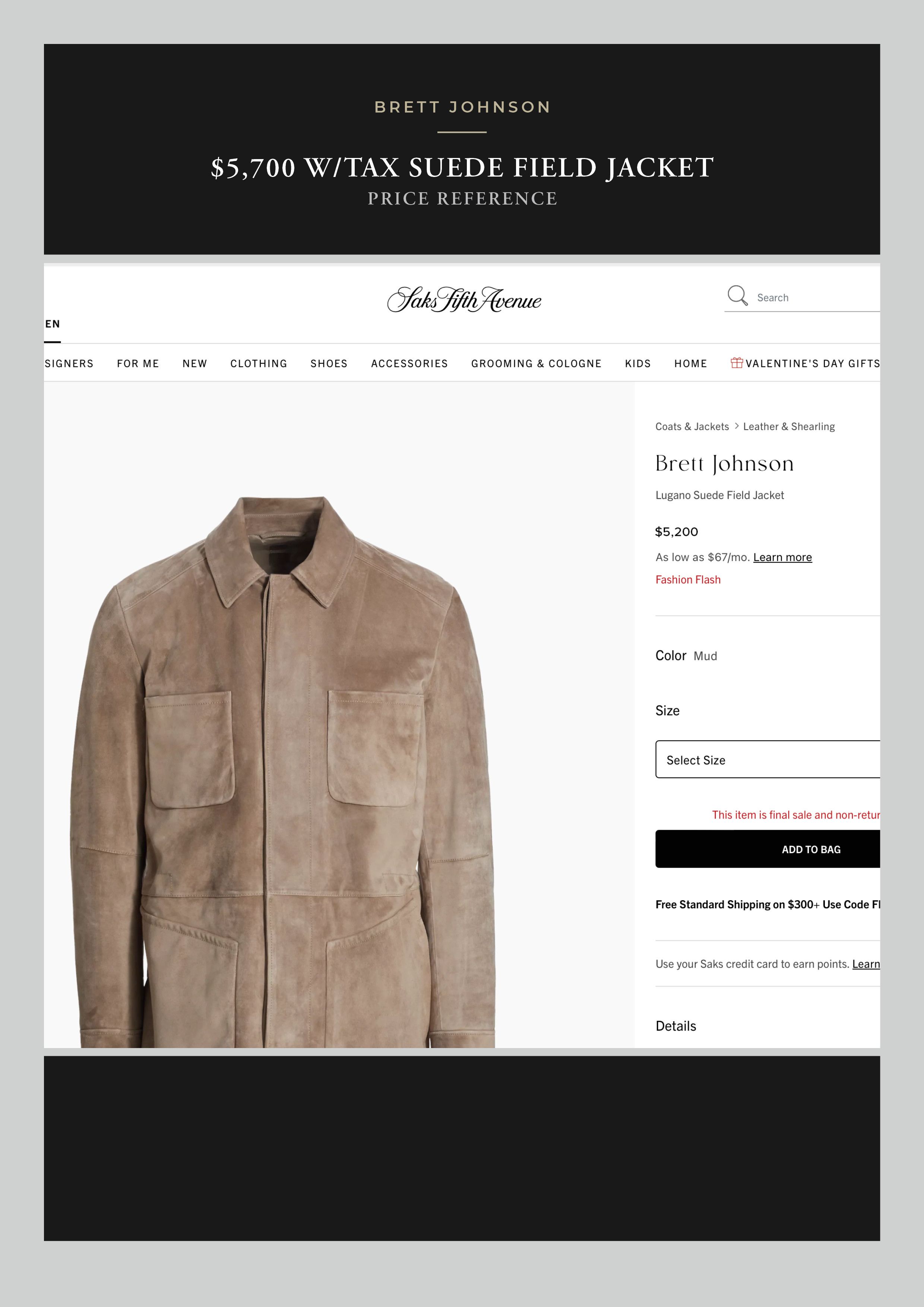 Other Best Dressed New Rare $5,700 w/tax Suede Field Jacket Size US L / EU 52-54 / 3 - 6 Thumbnail