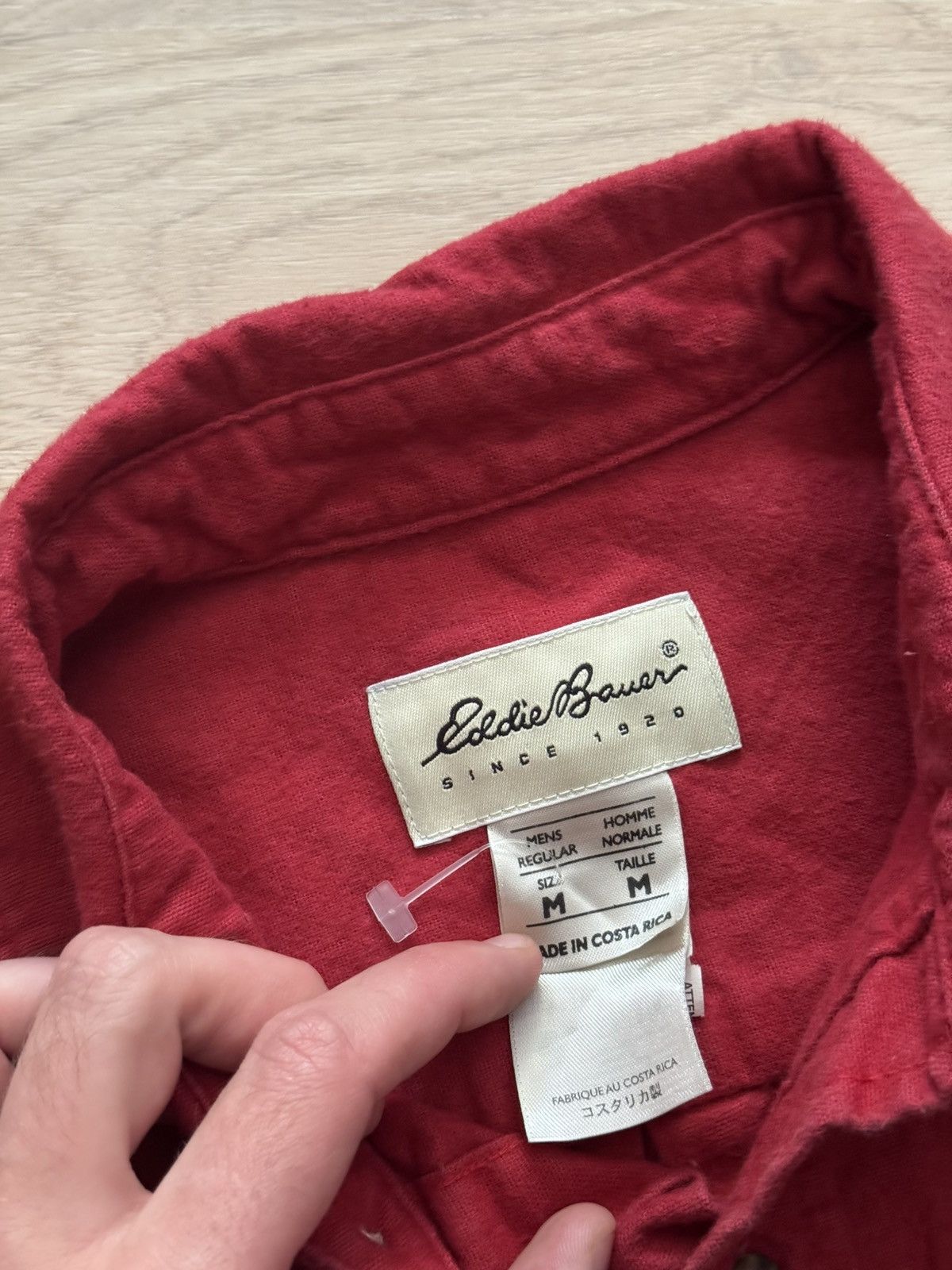Eddie Bauer Vintage 00’s Eddie Bauer USA Red Flannel Shirt Size US L / EU 52-54 / 3 - 4 Thumbnail