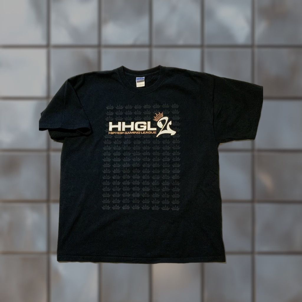 Gildan VINTAGE HHGL Hip Hop Gaming League World Championship 2007 Vibe Magazine Black T-Shirt XL Mens Hip Hop Graphic Shirt Black/XL Gildan Size US XL / EU 56 / 4 - 1 Thumbnail