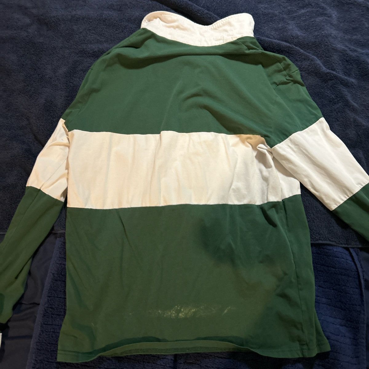 Shein Green Long-Sleeve SHEIN Striped Polo Shirt Size US M / EU 48-50 / 2 - 4 Thumbnail