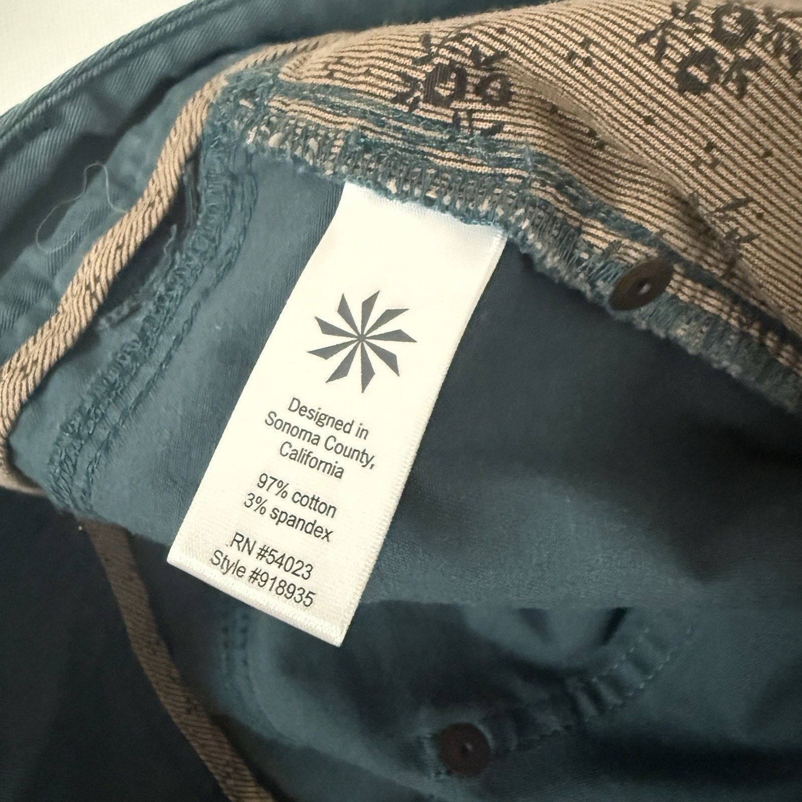 Athleta Athleta Nopa Pants Teal Marine Organic Cotton Skinny Hike Size 30" / US 8 / IT 44 - 4 Thumbnail