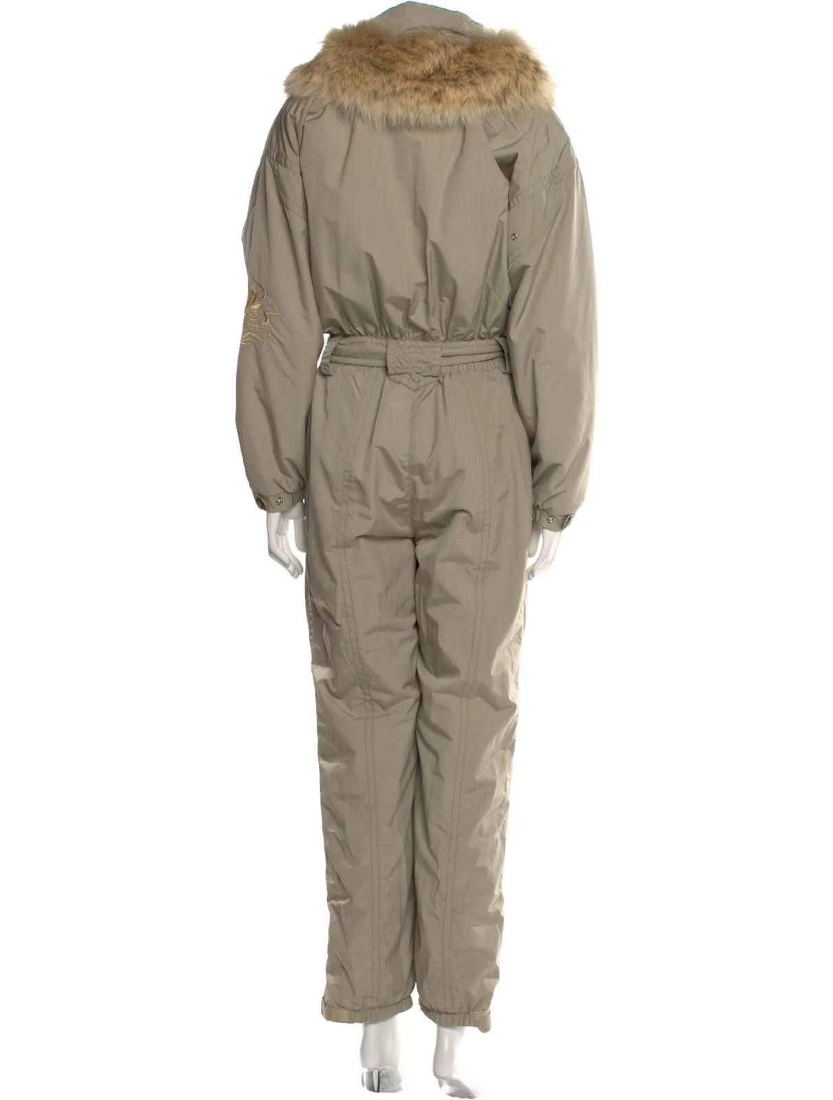 Bogner Bogner Khaki Turtleneck Jumpsuit Size: XL | US 12 Size 40" / US 18 - 3 Thumbnail