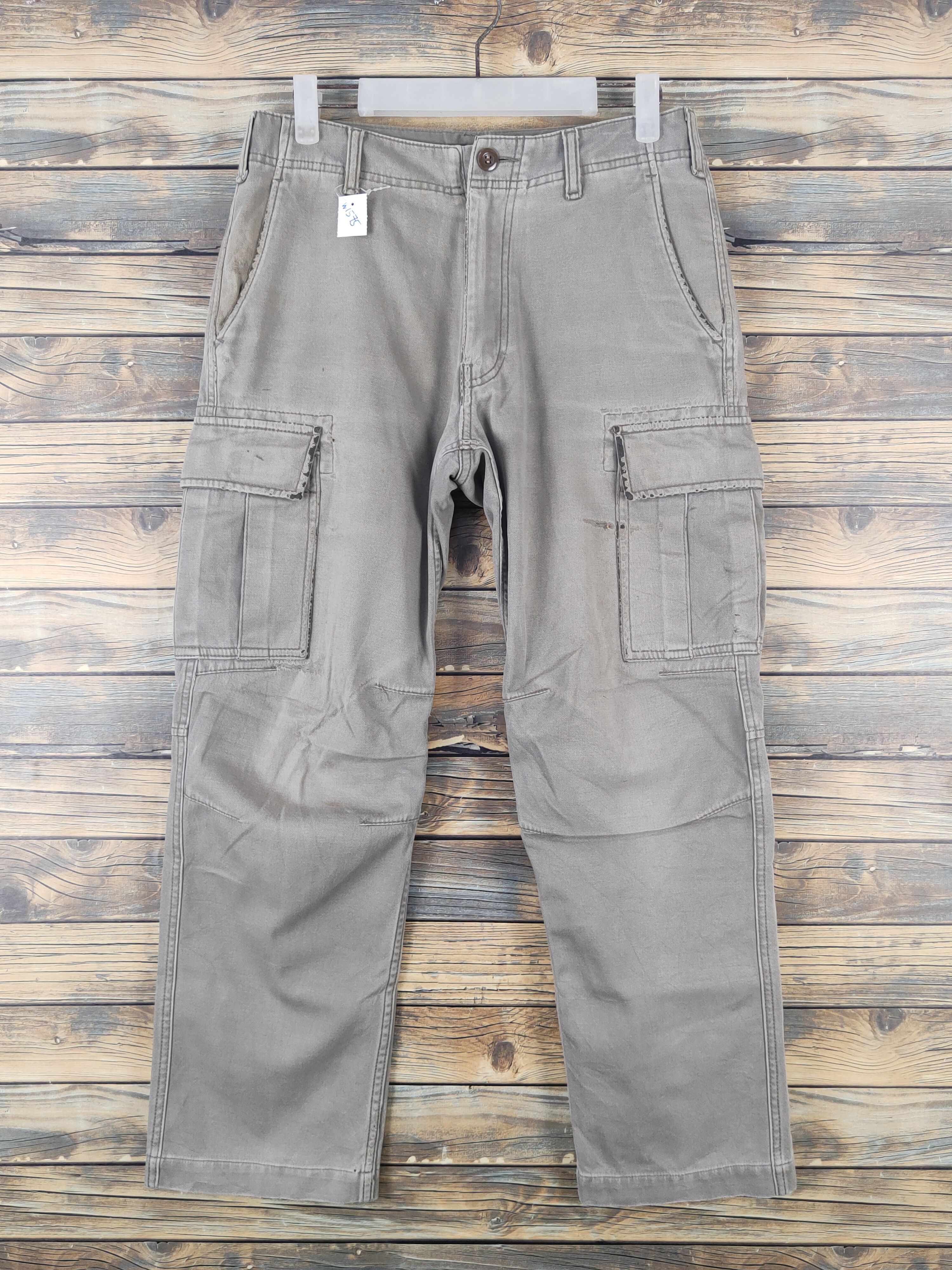 Japanese Brand Uniqlo Gray Multipocket Tactical Cargo Pants #W1575 Size US 29 - 1 Thumbnail