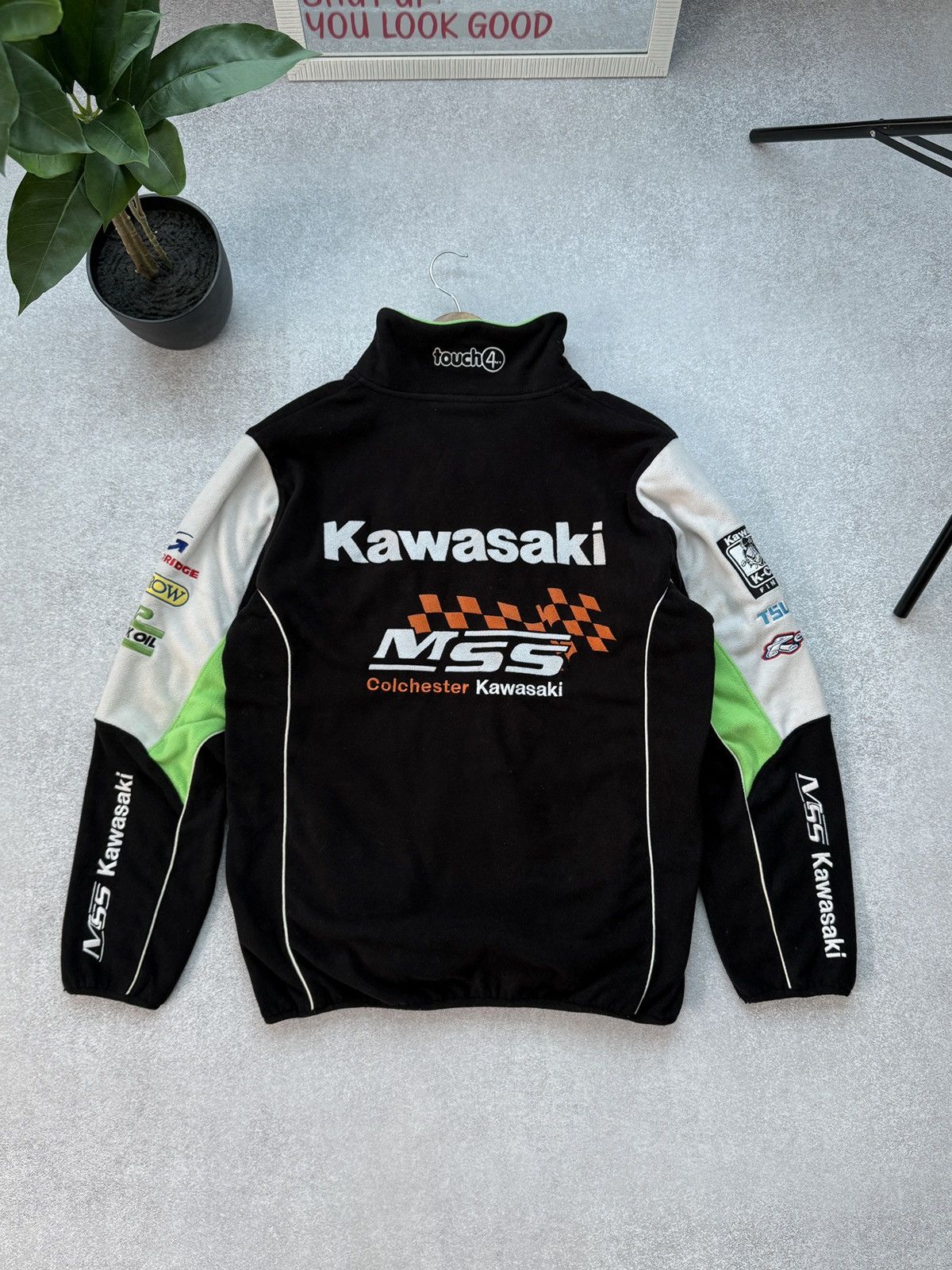 NASCAR KAWASAKI RACING NASCAR MOTO FLEECE MSS RETRO RARE Y2K BLACK Size US S / EU 44-46 / 1 - 1 Thumbnail