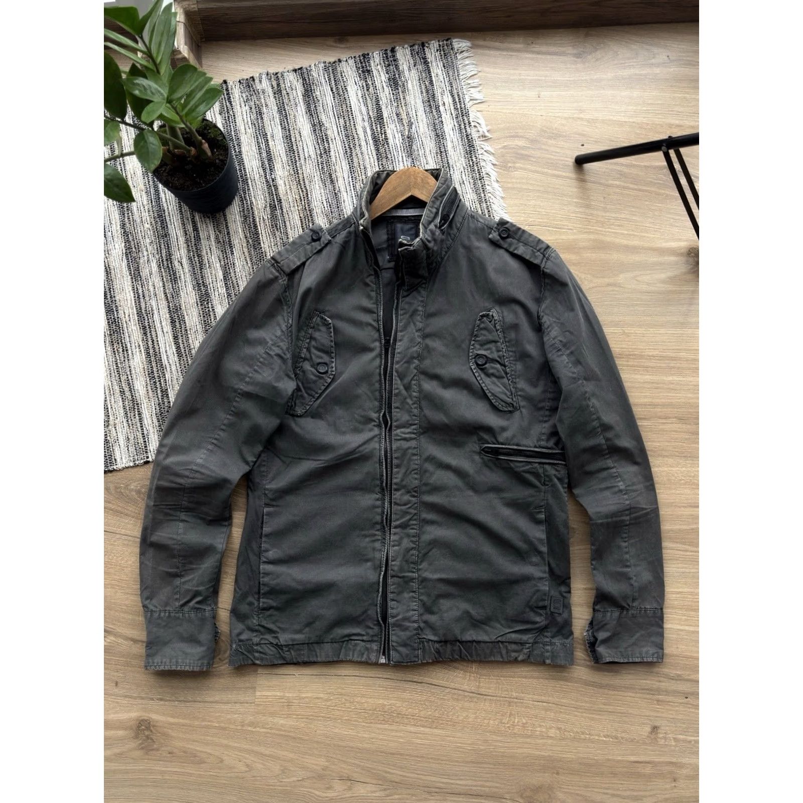 Vintage VINTAGE G Star Raw Military Jacket Shirt Men L Military Gray 90s City Outdoor Casual Workwear Zip Pocket Size US L / EU 52-54 / 3 - 3 Thumbnail
