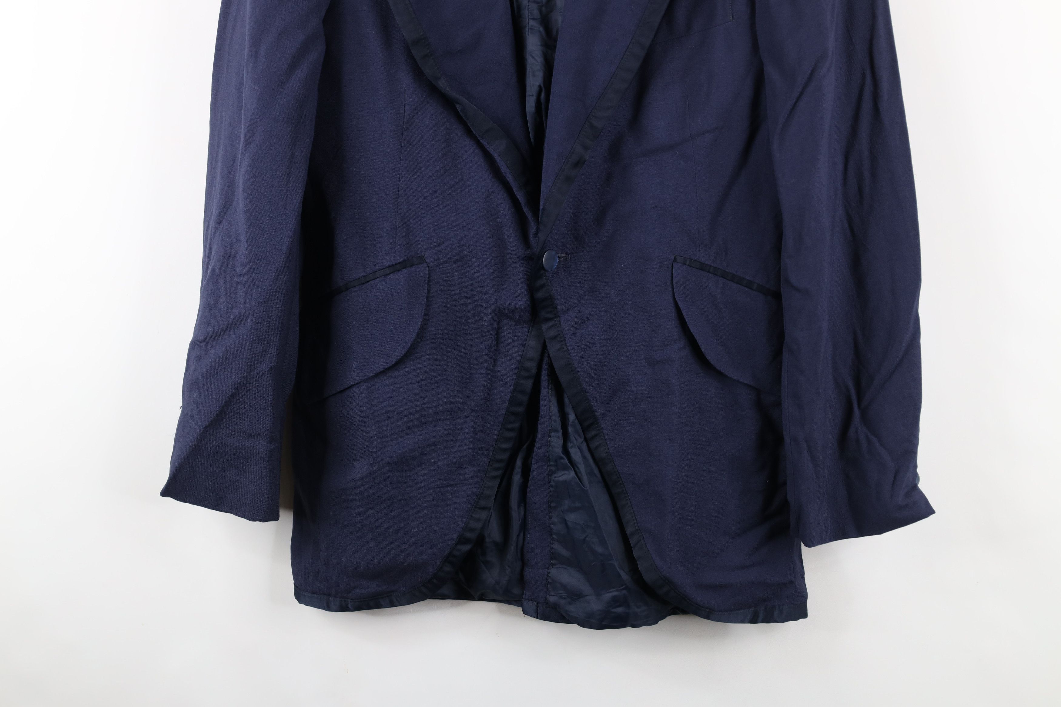 Vintage Vintage 60s Smoking Button Tuxedo Suit Coat Jacket Blue USA Size US M / EU 48-50 / 2 - 3 Thumbnail