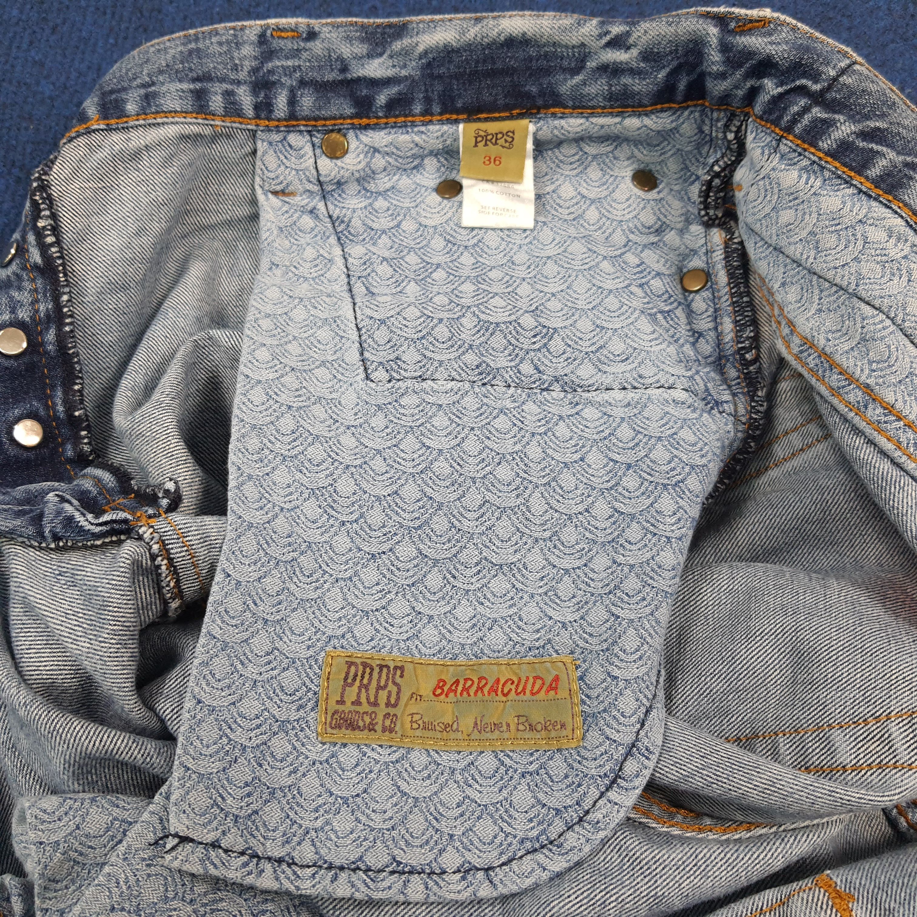 Prps Vintage PRPS Barracuda Denim Jeans Light Wash C297N13 Size US 37 - 9 Thumbnail
