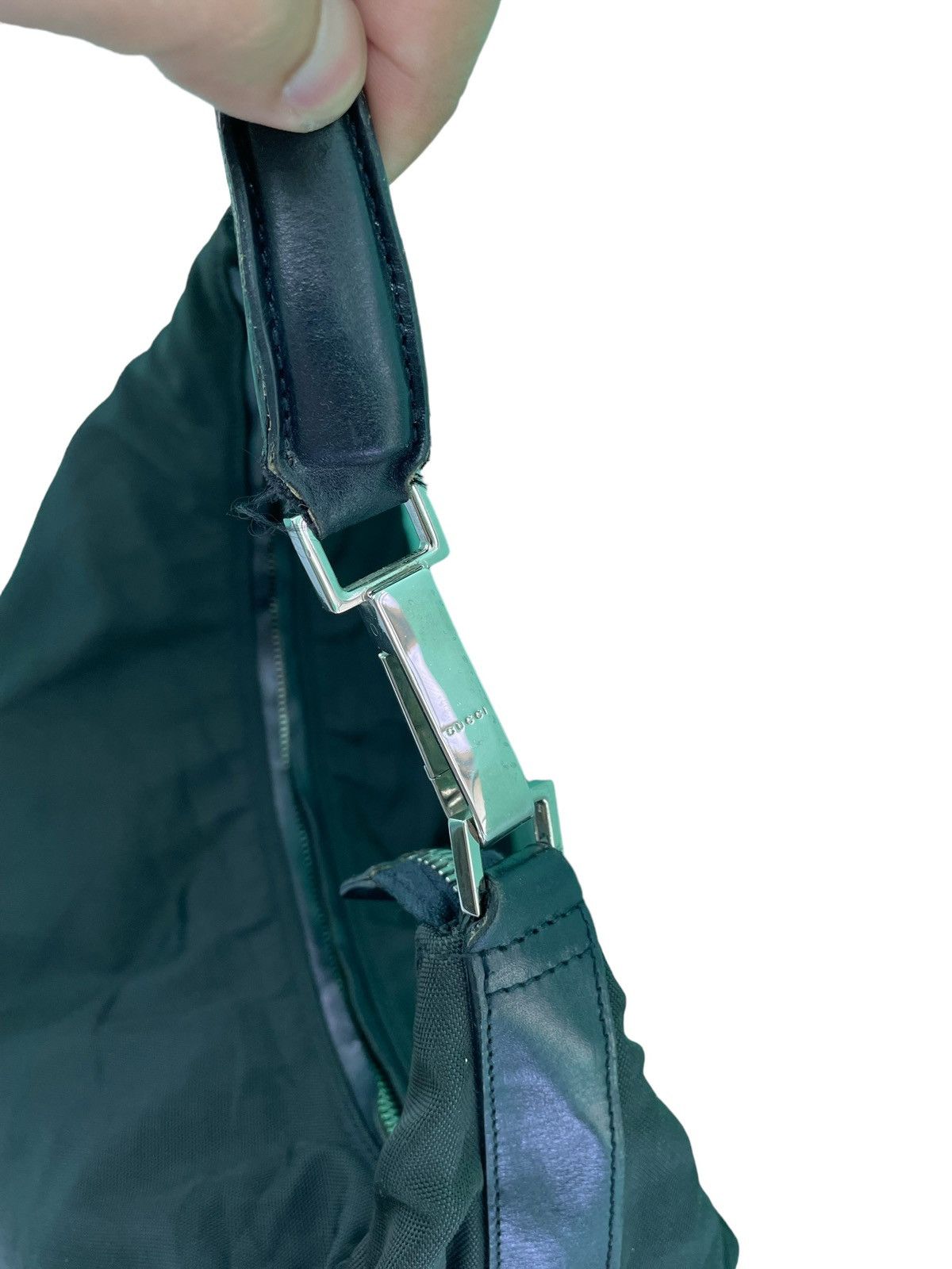 Gucci GUCCI hobo bag canvas trim with leather top handle bag Size ONE SIZE - 5 Thumbnail