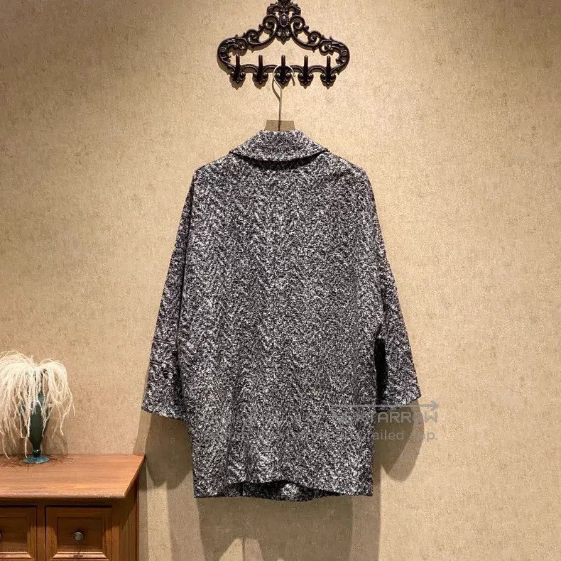 Versace Versace Gray Medusa double-breasted silver-buttoned wool c Size S / US 4 / IT 40 - 2 Thumbnail