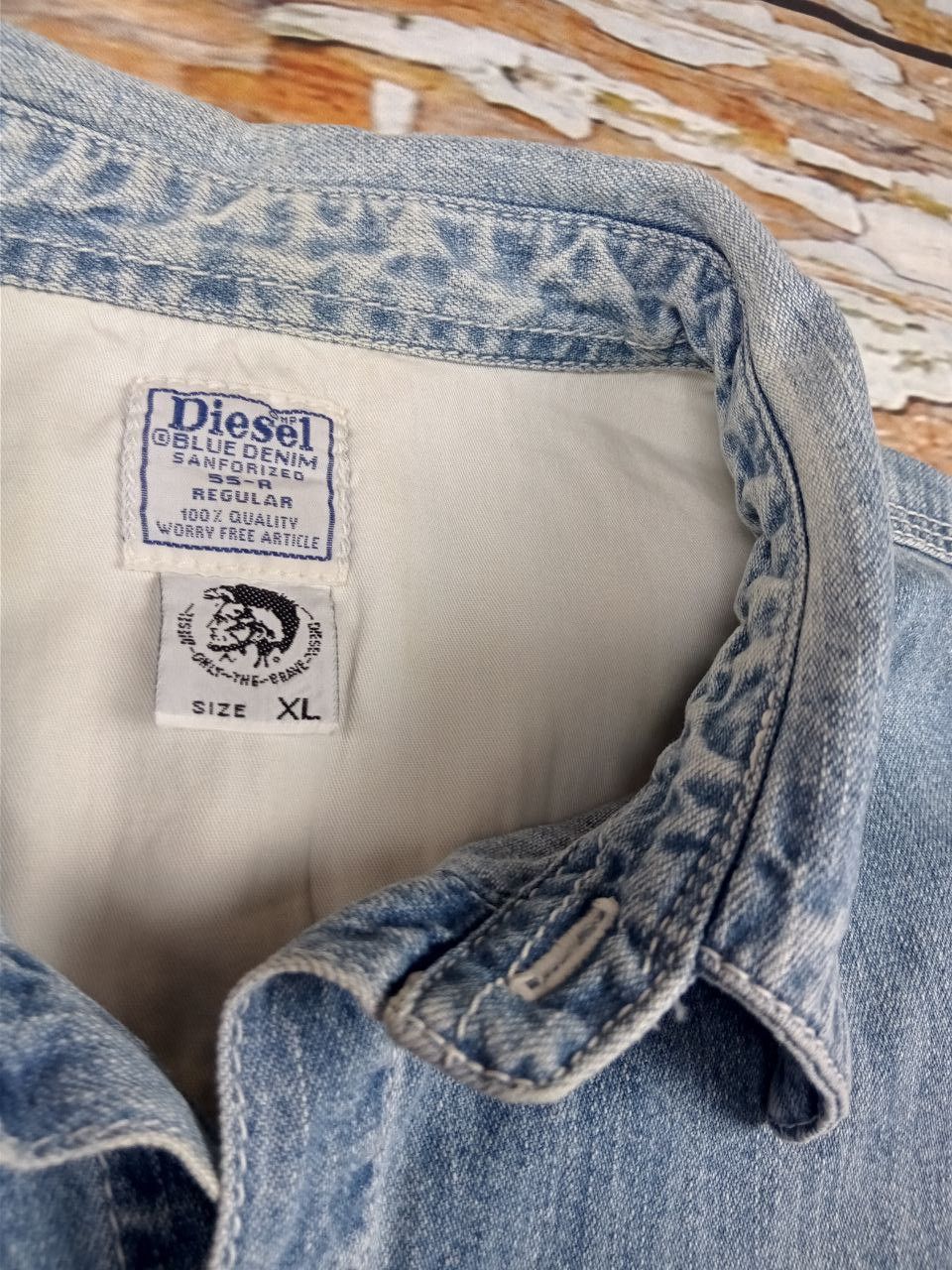 Diesel Diesel Denim Natural Blue Workwear Men's Shirt Size US XL / EU 56 / 4 - 4 Thumbnail