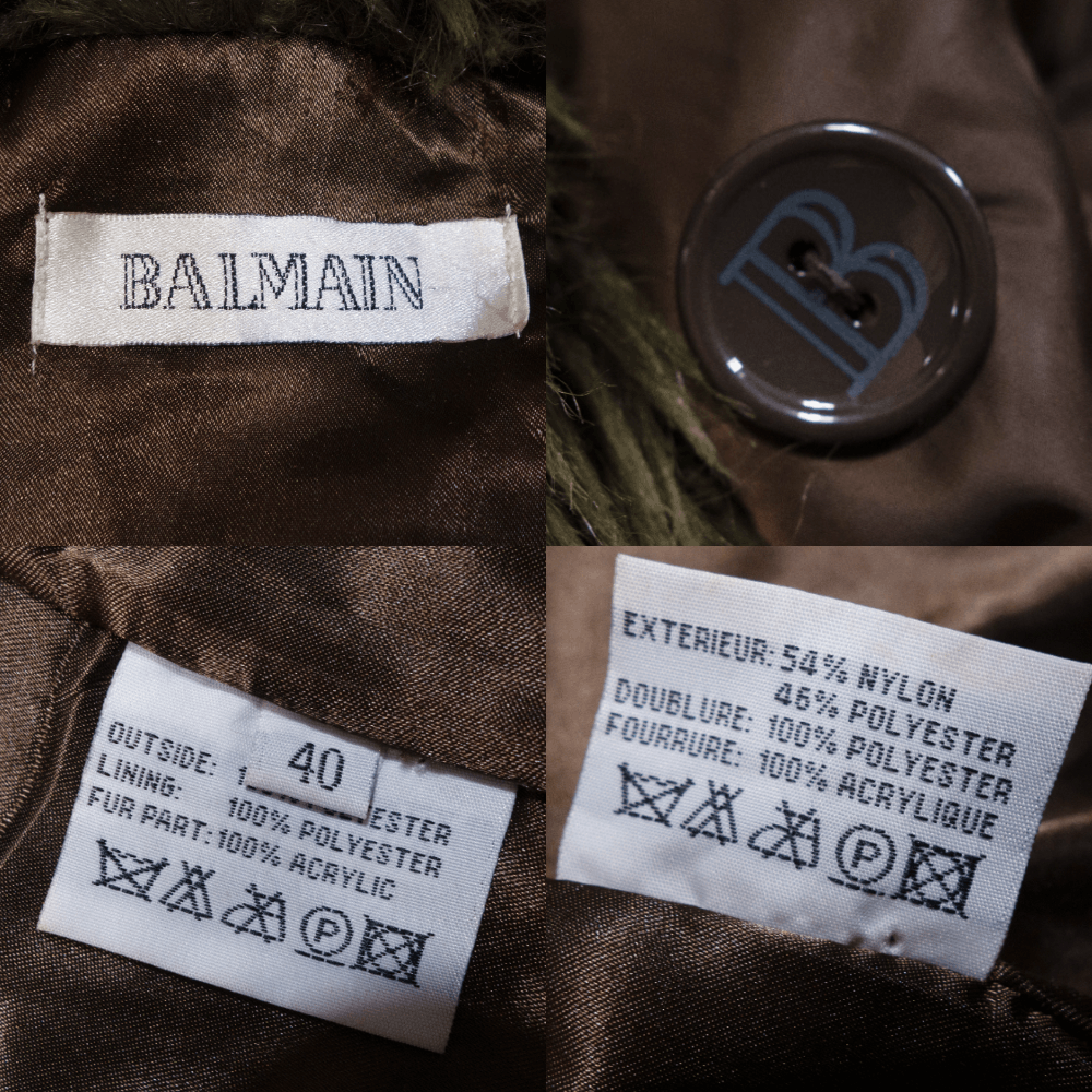 Balmain 90S Faux Fur Y2K Overcoat Vintage Size S / US 4 / IT 40 - 12 Thumbnail