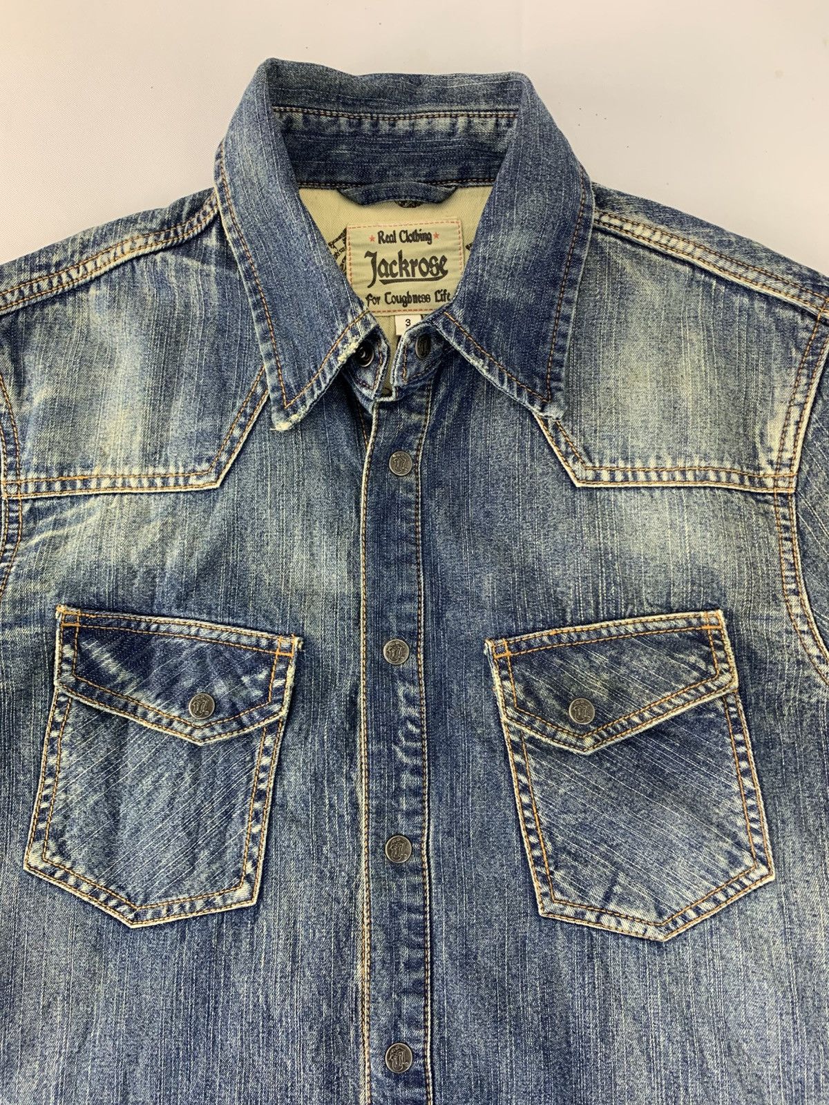 JACKROSE Jackrose x The Rolling Stones Denim Snap Button Shirt Jacket Size US S / EU 44-46 / 1 - 3 Thumbnail