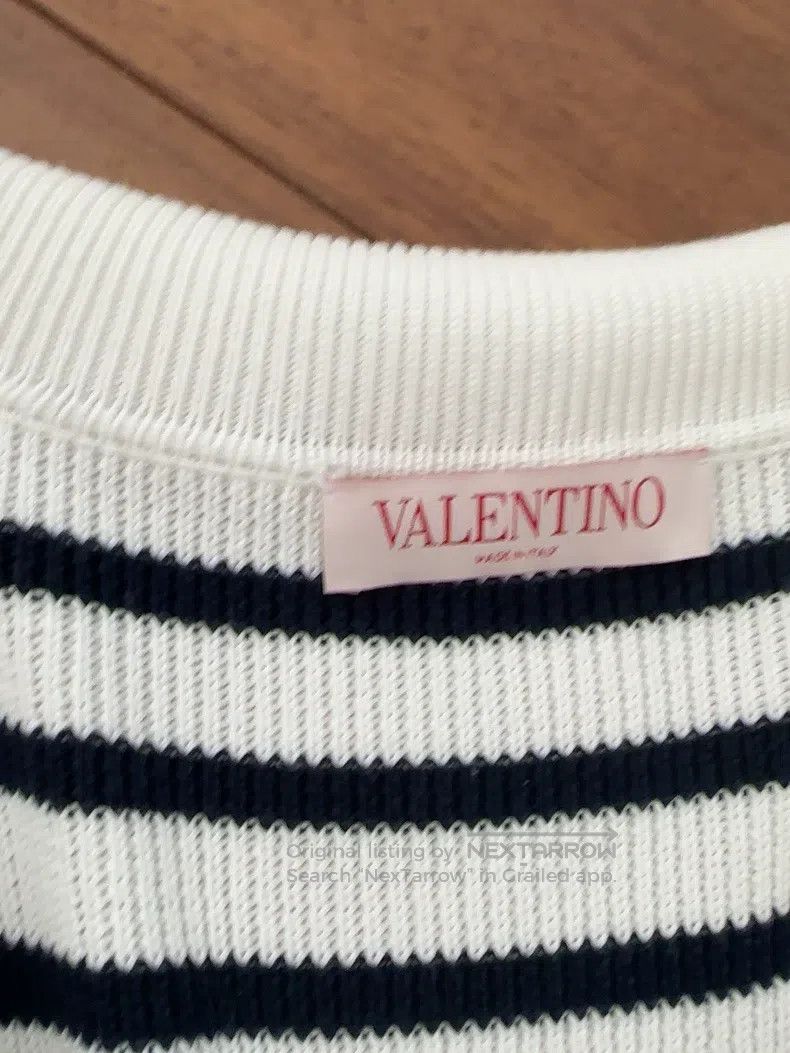 Valentino Valentino Wool striped knit V-neck sweater Size S / US 4 / IT 40 - 2 Thumbnail