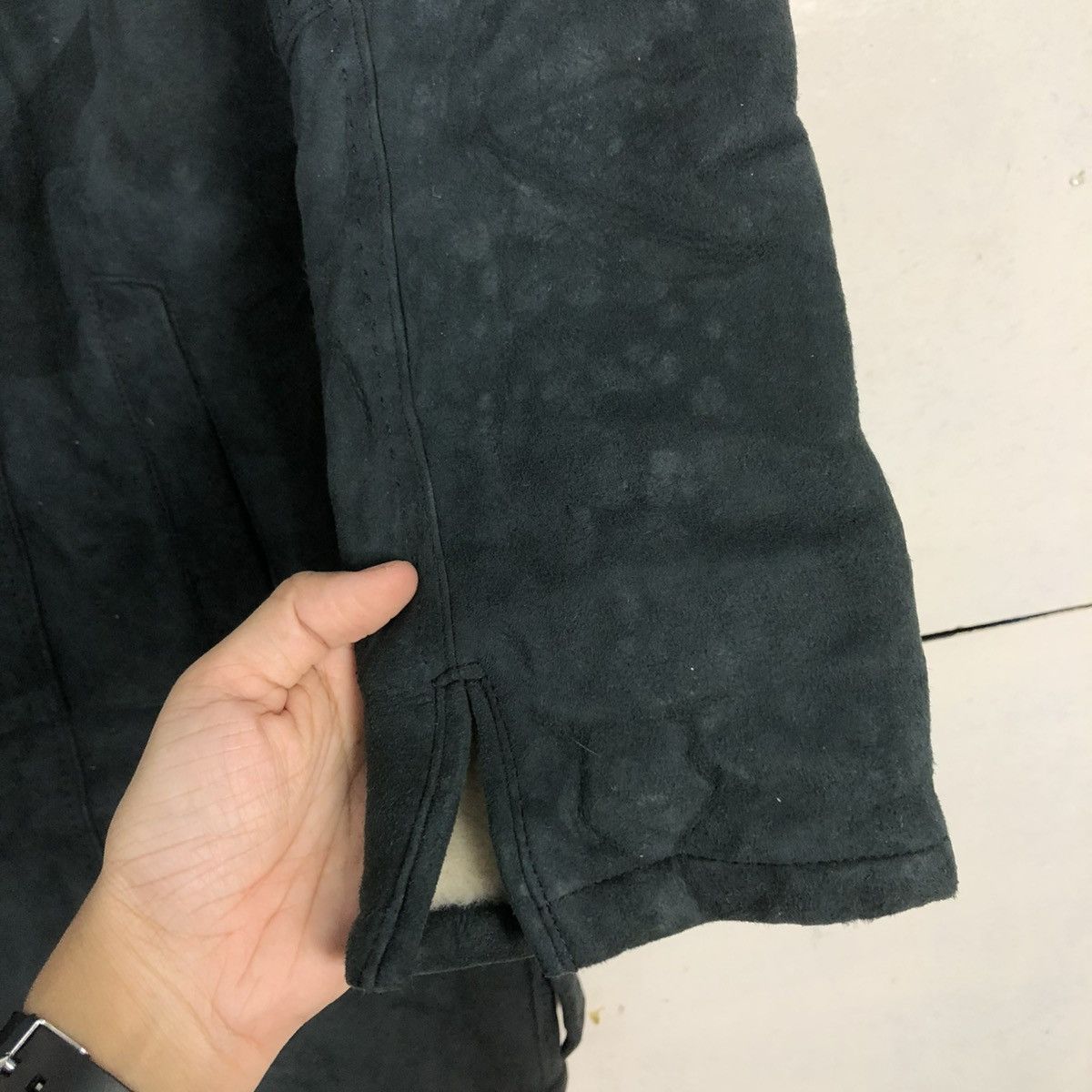 Loewe 🔥VINTAGE LONG LEATHER JACKET LOEWE BLANKET FUR LINING Size XS / US 0-2 / IT 36-38 - 21 Thumbnail