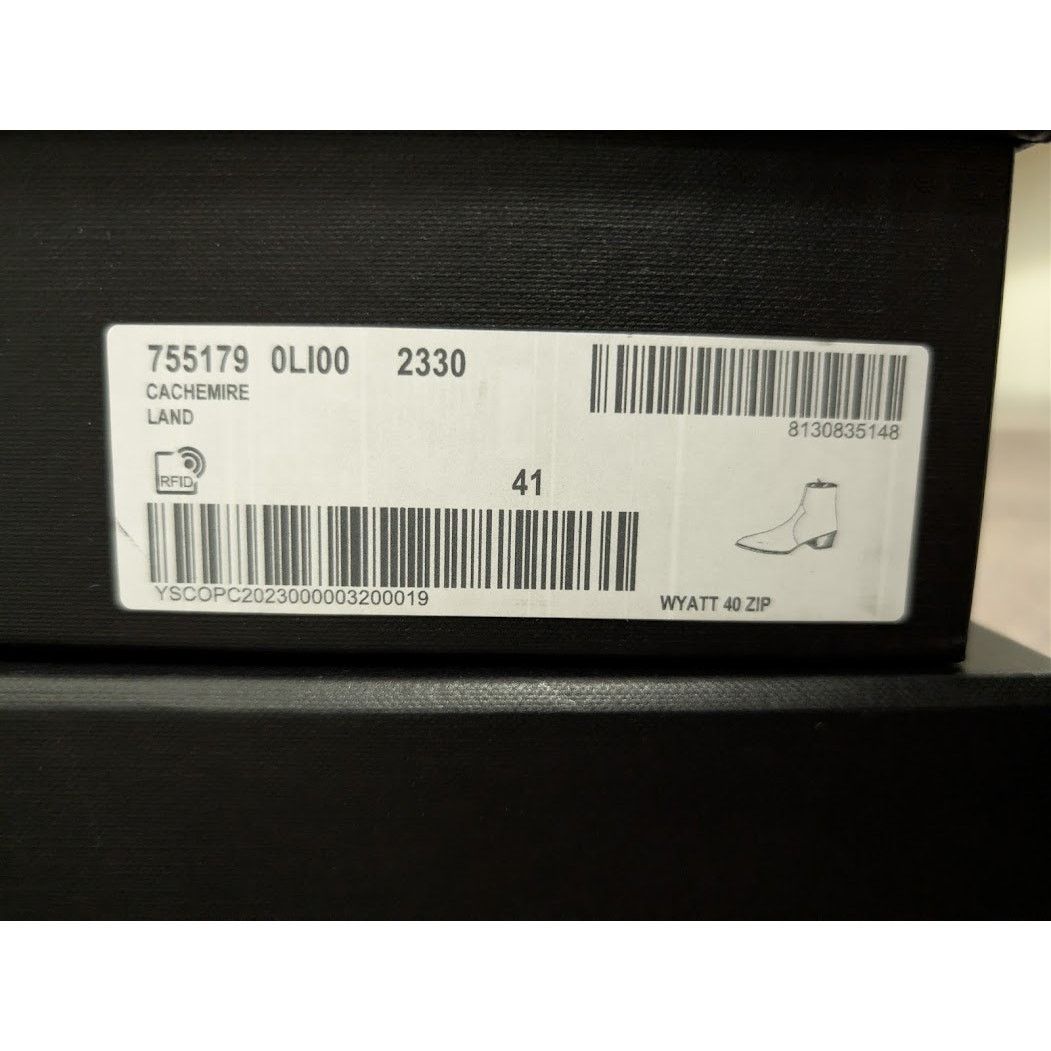 Saint Laurent Paris o1rshd1 Wyatt 40 Zip Chelsea Boots in Land 41 Size US 8 / EU 41 - 24 Thumbnail