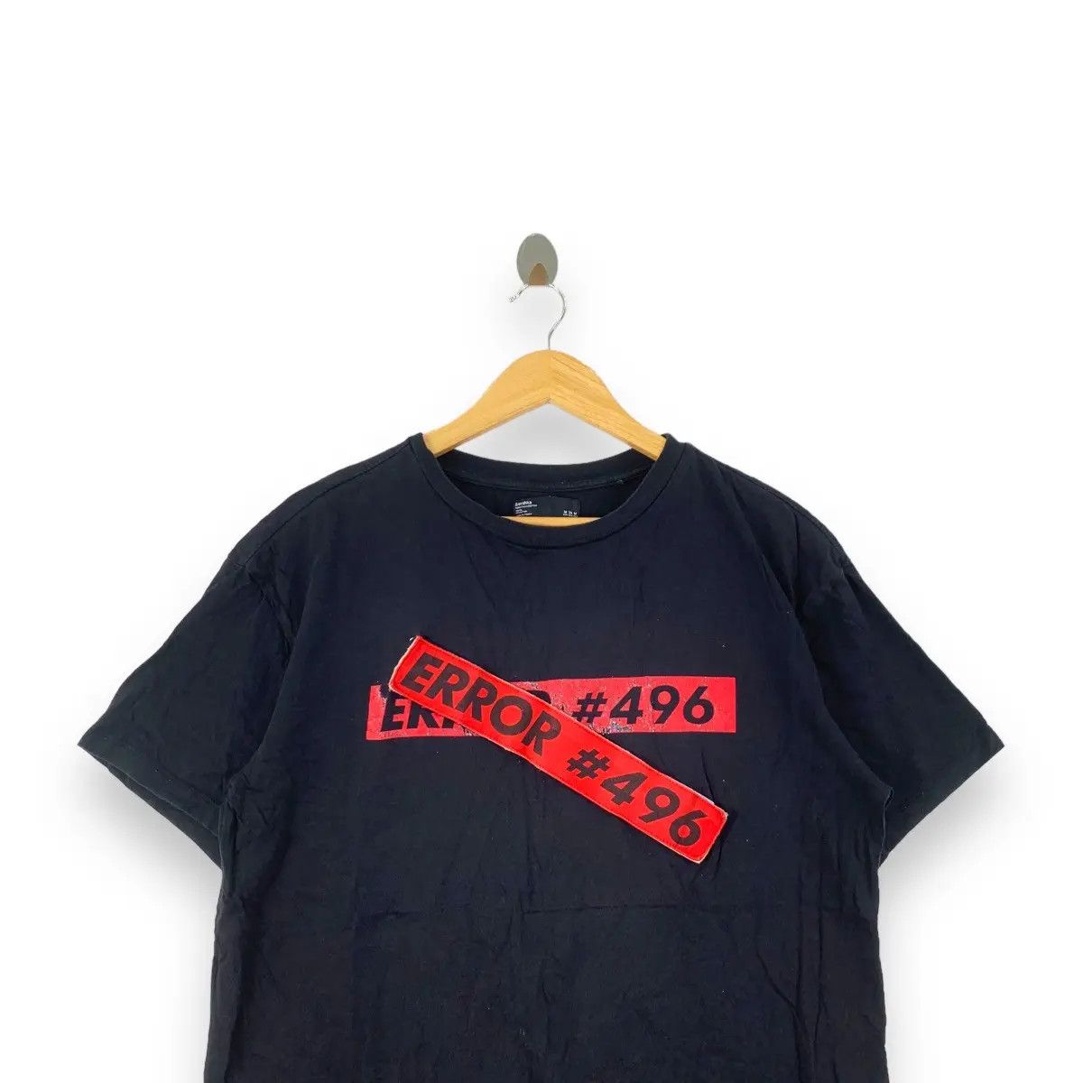 Bershka BERSHKA ERROR #496 Embossed Box Logo Tee Shirt Top Size M / US 6-8 / IT 42-44 - 2 Thumbnail