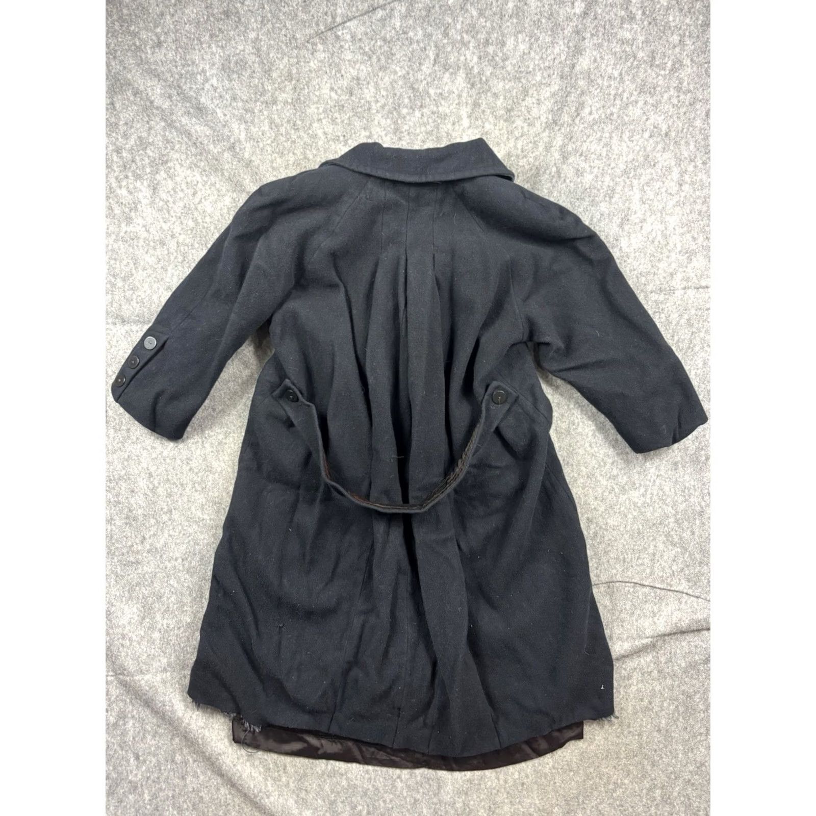 Preston & York VINTAGE Preston & York Women's Peacoat Black Wool Coat Regular Size 10 Lined Button Size L / US 10 / IT 46 - 2 Thumbnail