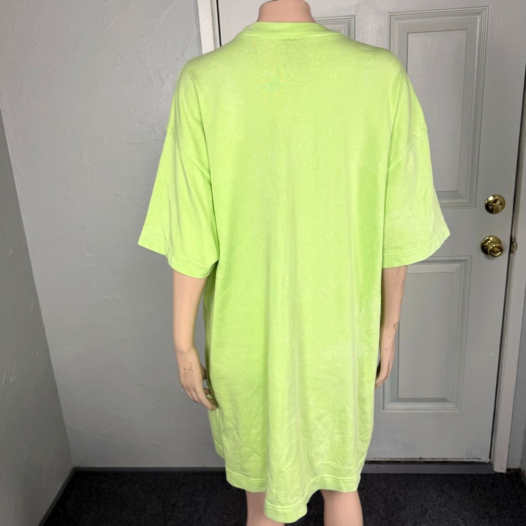 Nike Nike Shirt Dress L Green Crew Neck Short Sleeve Knit Cotton Vintage: No (adjusted) Size L / US 10 / IT 46 - 4 Thumbnail