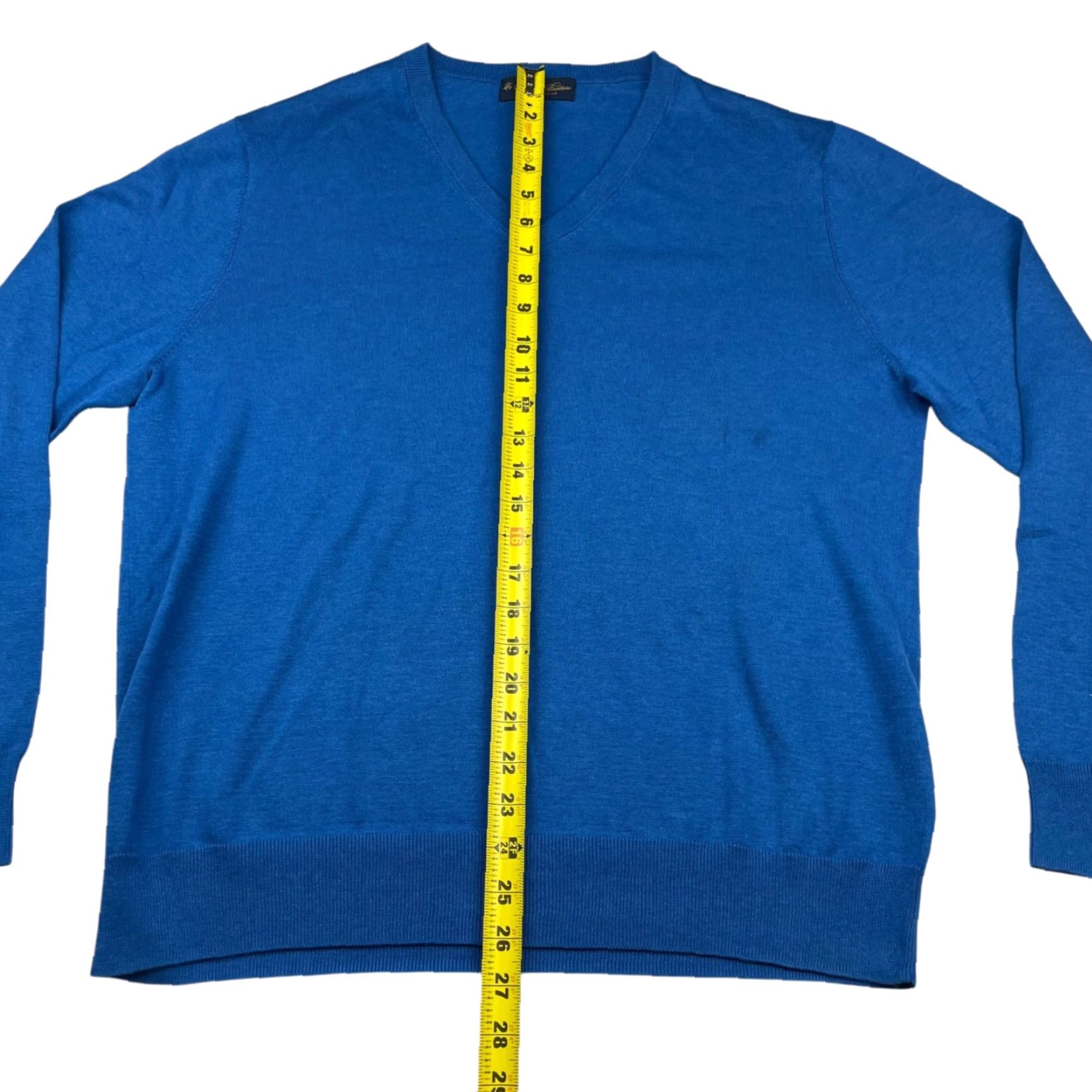 Brooks Brothers Brooks Brothers Men’s 100% Supima Cotton V-Neck Pullover Sweater Blue Large Size US L / EU 52-54 / 3 - 5 Thumbnail
