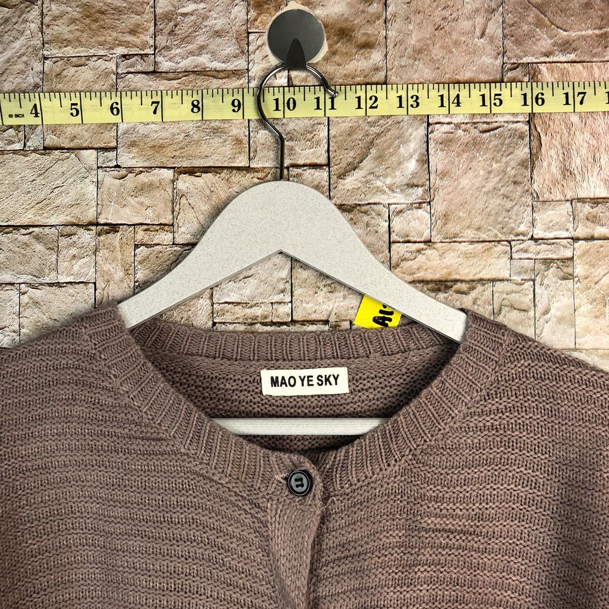Japanese Brand Maoyesky Purple Patterned Cardigans Knitwear crop top #A1211 Size L / US 10 / IT 46 - 4 Thumbnail
