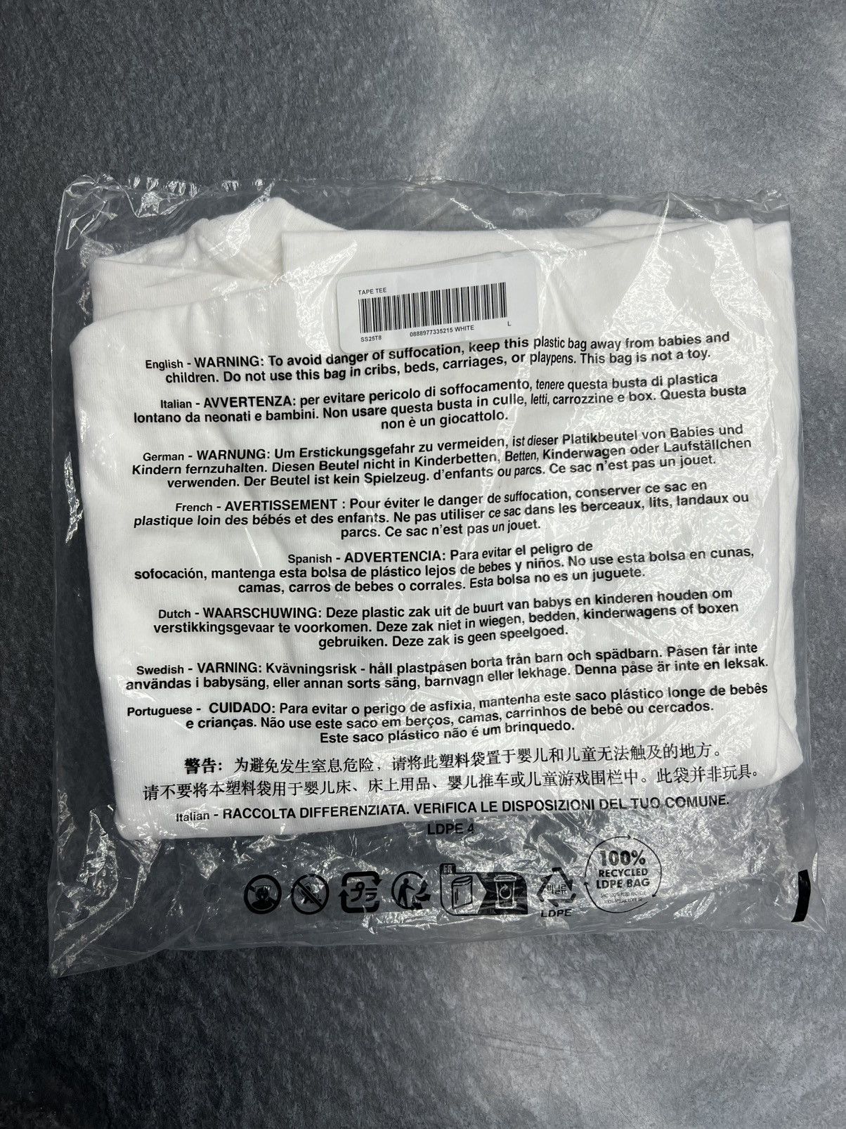 Supreme Supreme Tape T-Shirt Size US L / EU 52-54 / 3 - 6 Thumbnail