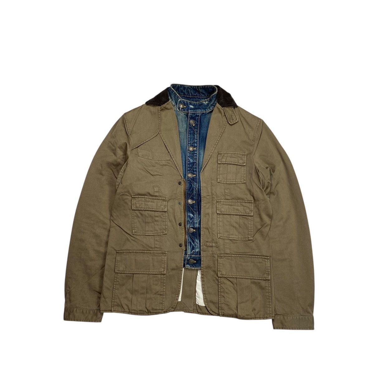Dsquared2 Dsquared2 Hybrid Denim Military Jacket Size US L / EU 52-54 / 3 - 1 Thumbnail