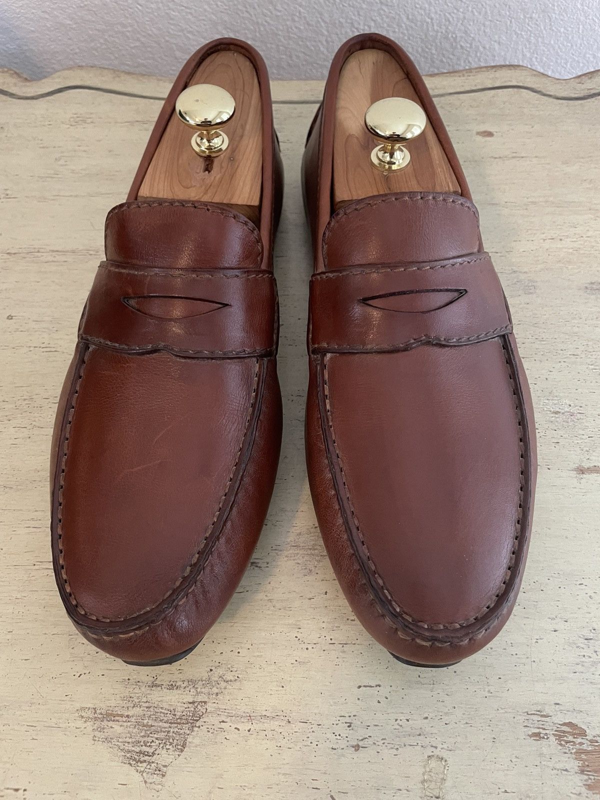 Ralph Lauren Purple Label Leather Penny Vamp Drivers Size US 11.5 / EU 44-45 - 2 Thumbnail