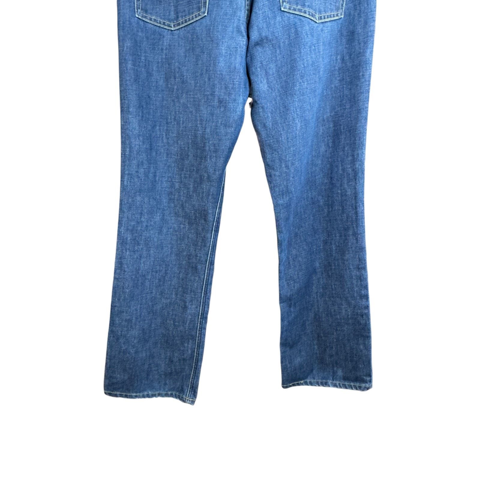 J.Crew J. Crew Dark Wash Button-Fly Boot Cut Jeans 14L 5-Pocket Size 36" / US 14 / IT 50 - 2 Thumbnail
