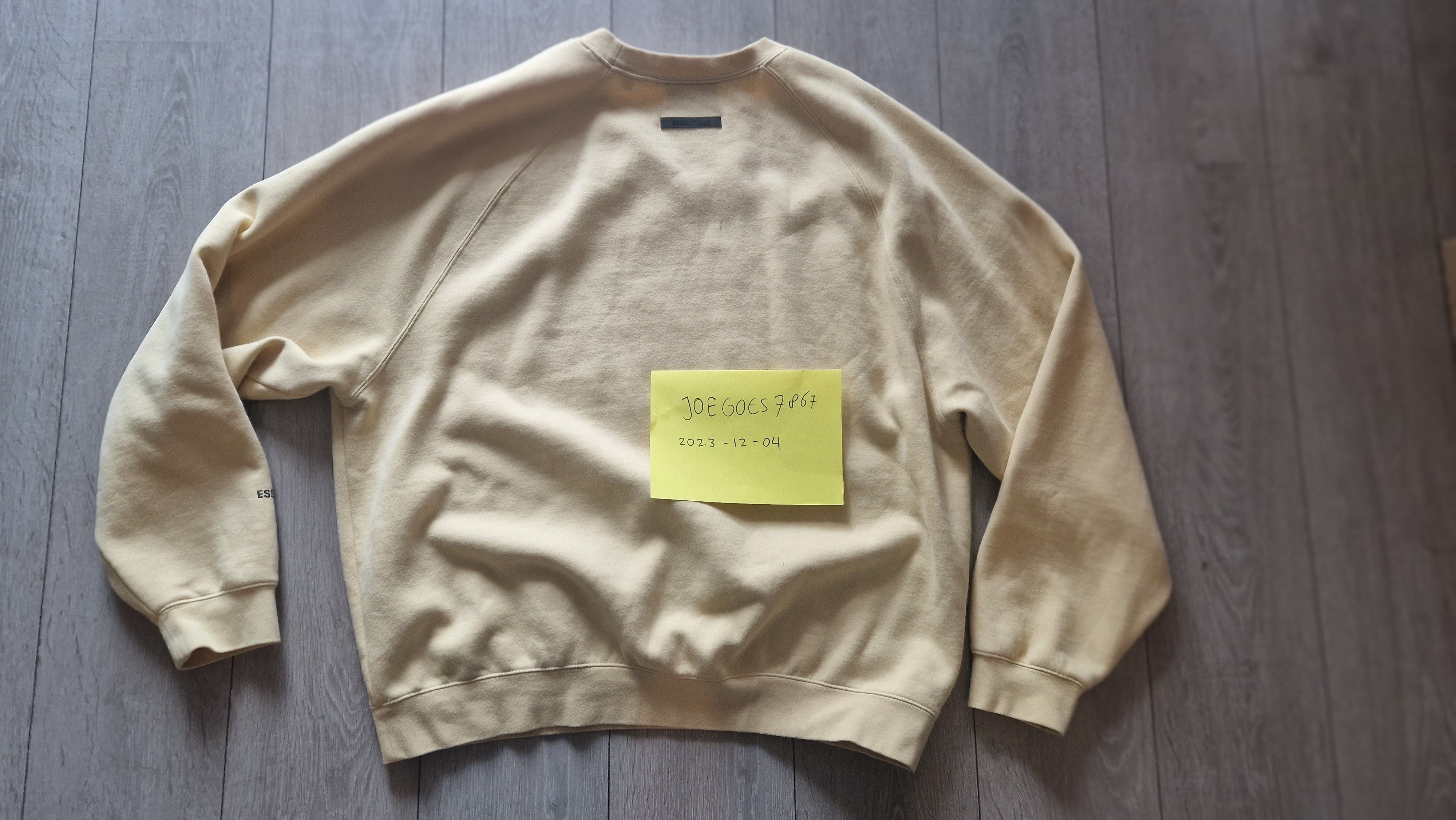 image of Fear Of God Mr Porter Fog Essentials Crewneck in Yellow, Men's (Size 2XL)