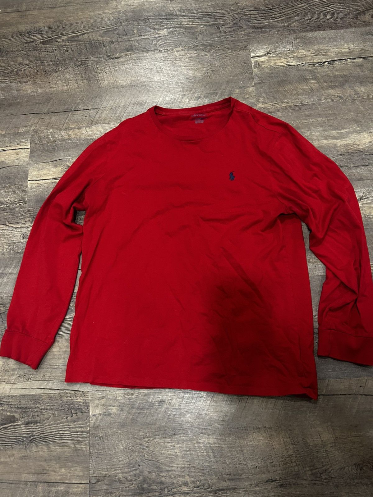 Polo Ralph Lauren ❗️Red Long Sleeve Shirt with Blue Pony❗️ Size US L / EU 52-54 / 3 - 1 Thumbnail