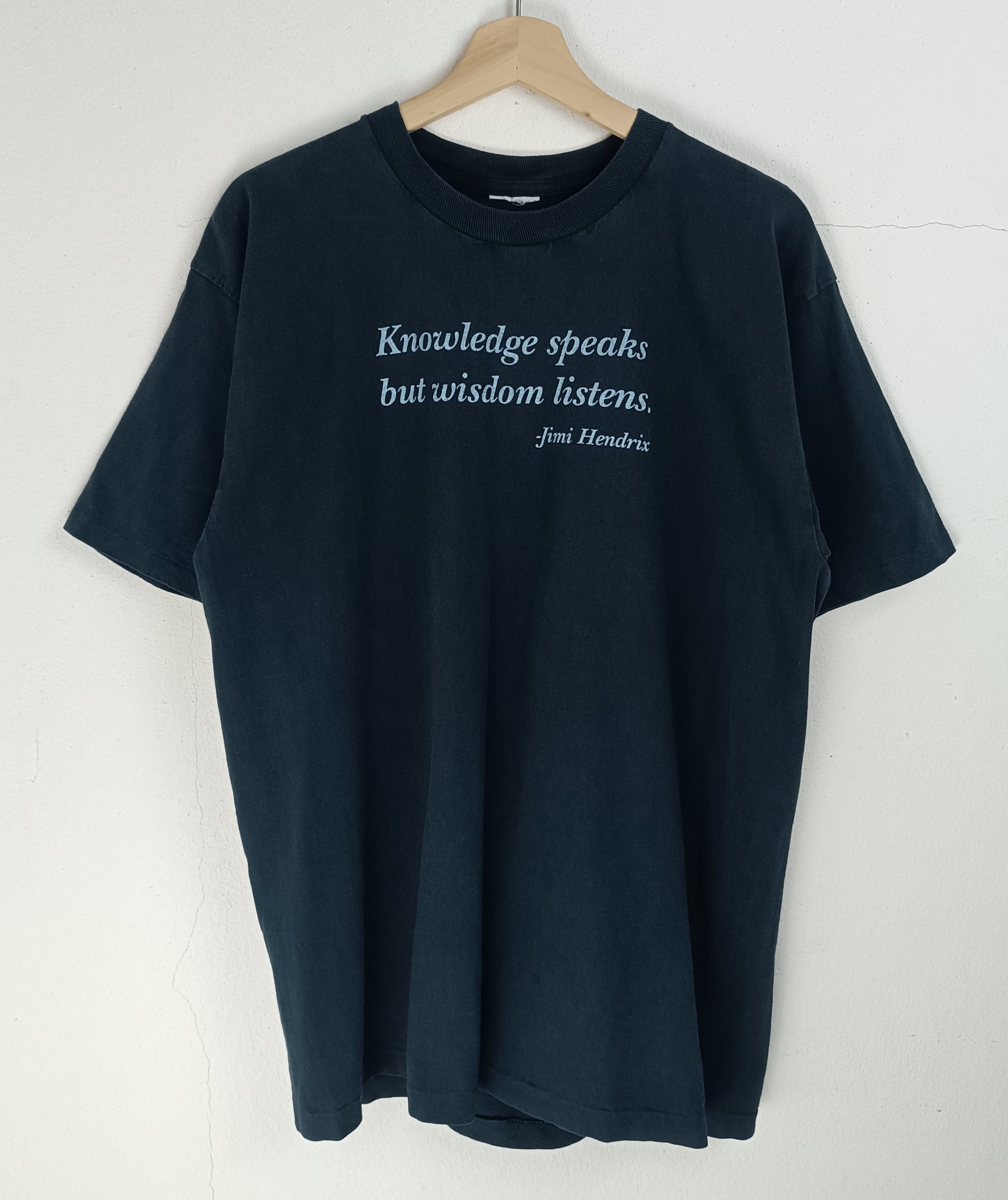 Band Tees VINTAGE 90'S JIMI HENDRIX WISDOM🔥QUOTE HUMOR ADULT TEE Size US L / EU 52-54 / 3 - 3 Thumbnail