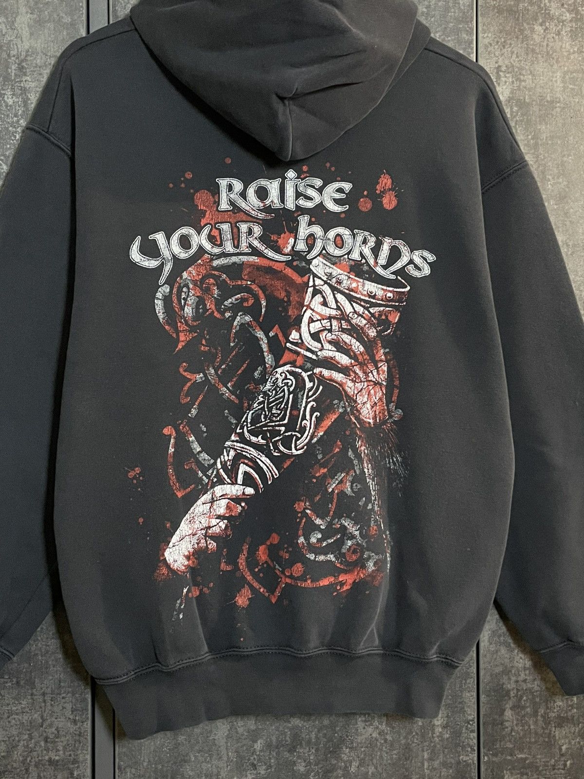 Vintage Vintage Amon Amarth Faded Hoodie Rock Darkthrone Deftones Ys Size US M / EU 48-50 / 2 - 9 Thumbnail