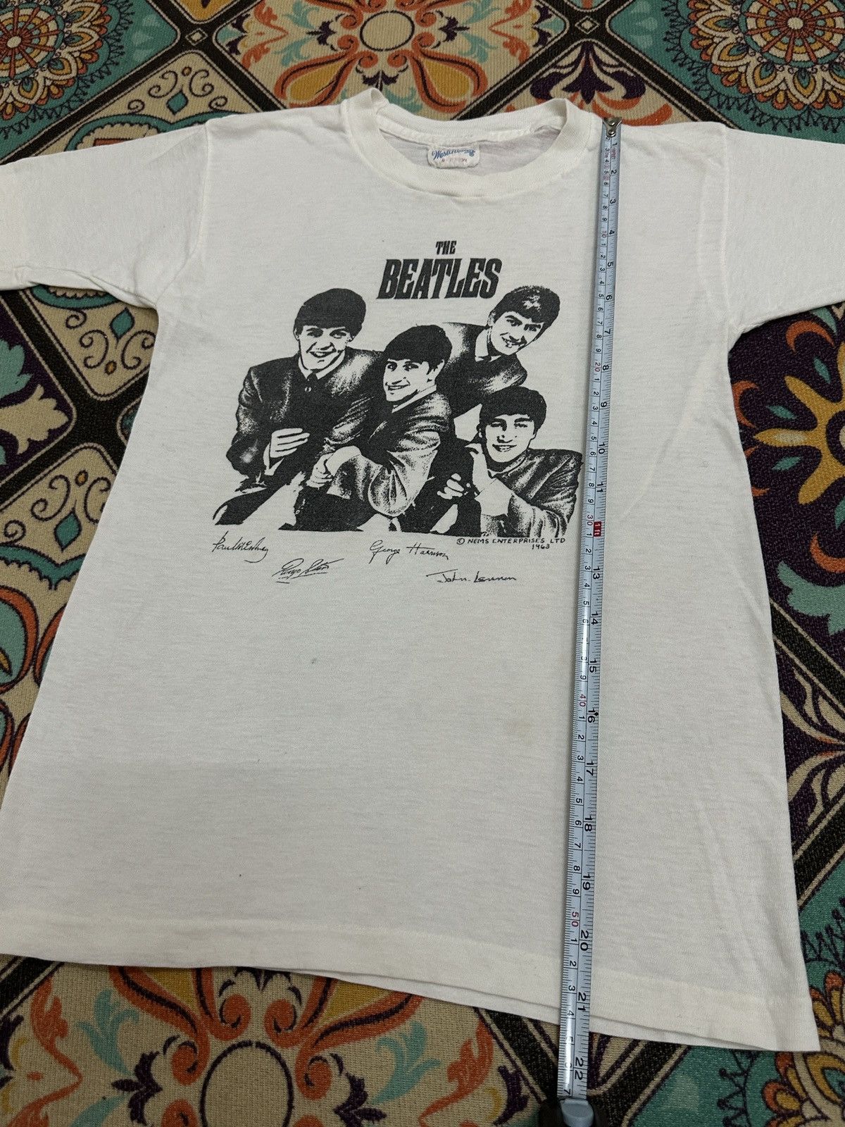 Band Tees True Vintage 1963 The Beatles Signature Tee Shirt (Bodyfit) Size US S / EU 44-46 / 1 - 10 Thumbnail
