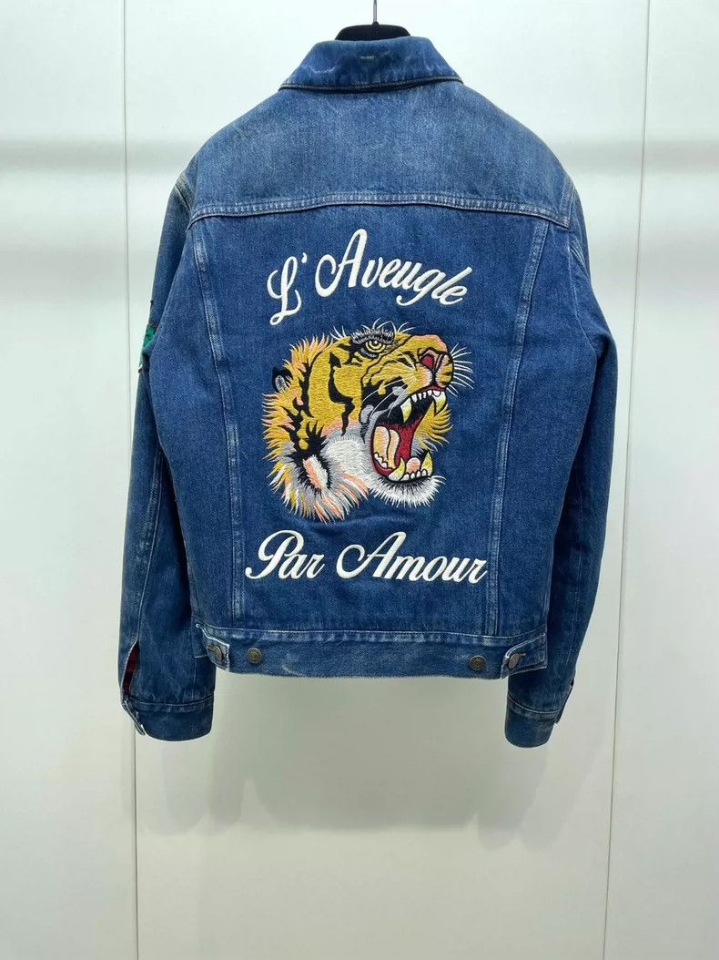 Gucci Gucci Tiger embroidered thickened denim jacket 2504-Nextarr Size US S / EU 44-46 / 1 - 1 Thumbnail