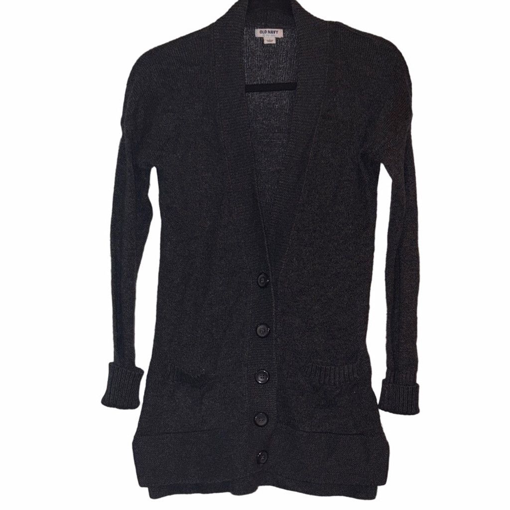 Old Navy Old Navy Charcoal Cardigan Sweater | EUC | Sz S Size S / US 4 / IT 40 - 1 Thumbnail