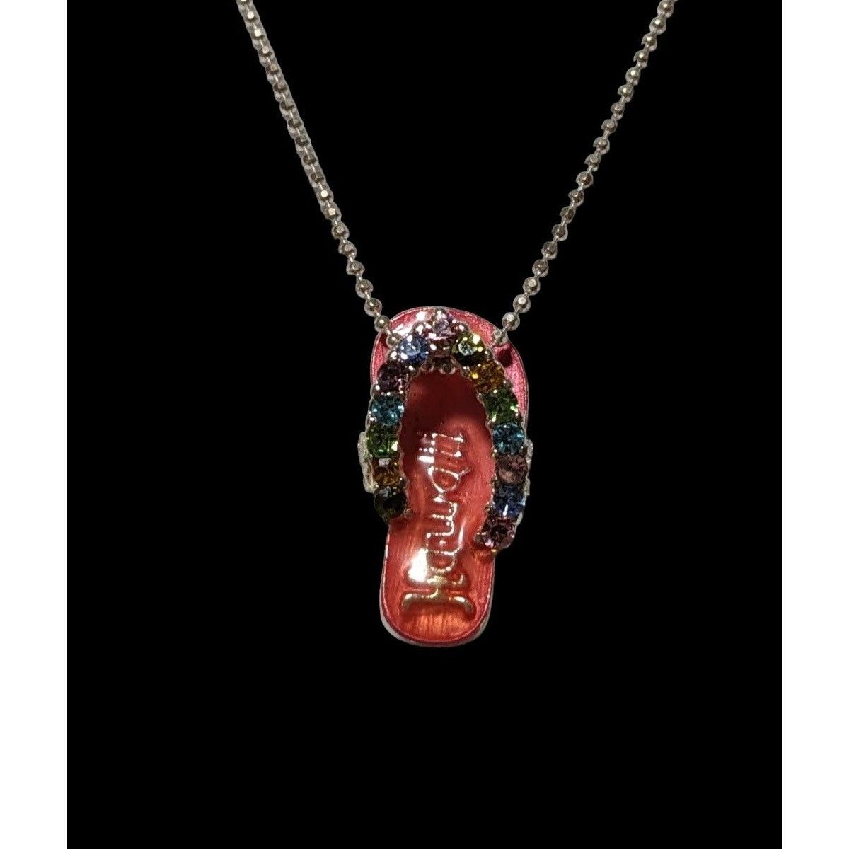 Other MC Rainbow Gem Enamel Hawaii Sandal Necklace Size ONE SIZE - 1 Thumbnail