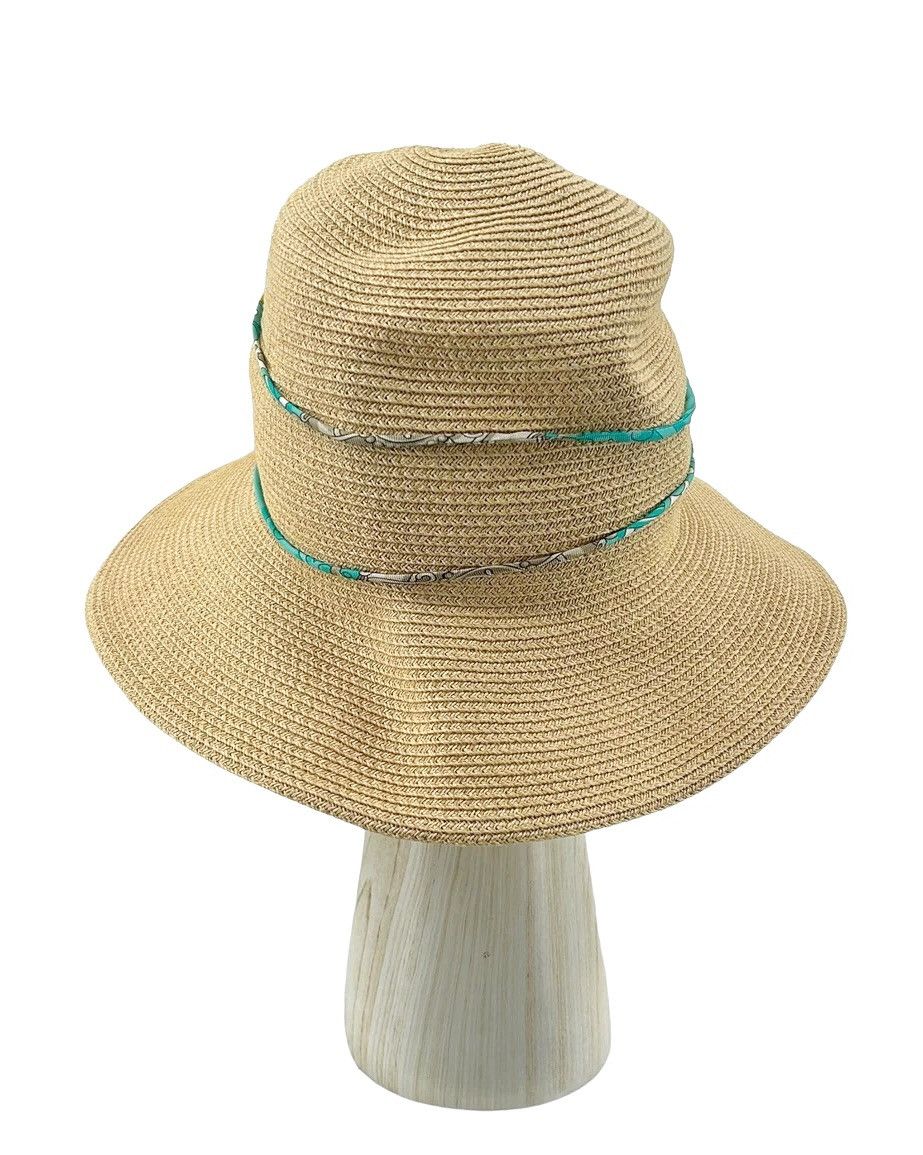 Hermes Margiela Era Woven Hemp Hat with Silk Wrap Size ONE SIZE - 2 Thumbnail