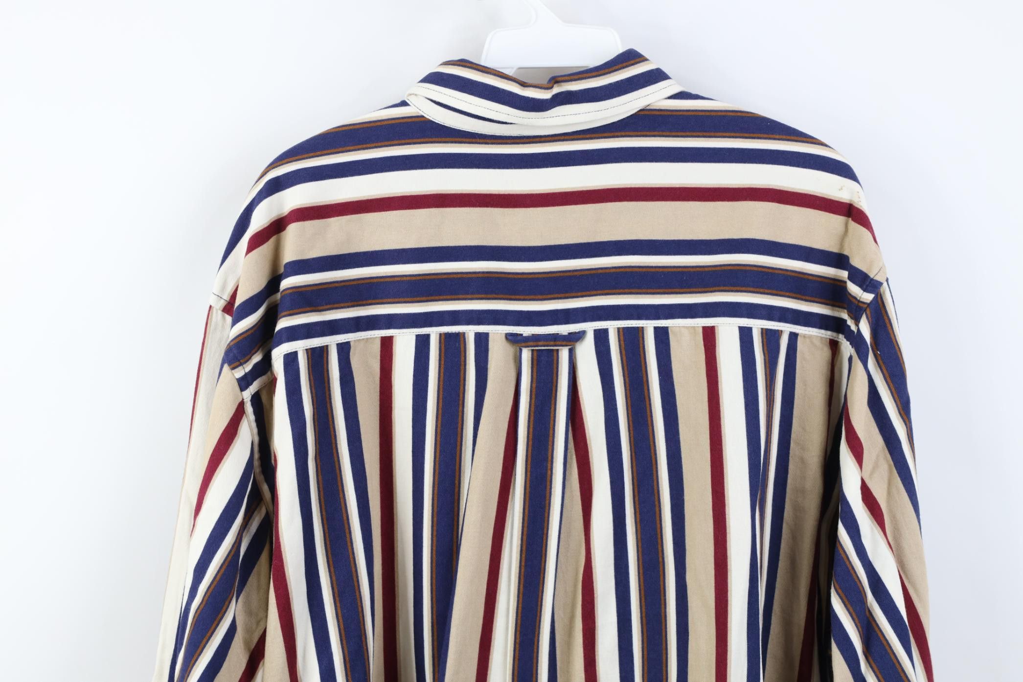 Vintage Vintage 90s Streetwear Block Collared Button Down Shirt Size US L / EU 52-54 / 3 - 11 Thumbnail