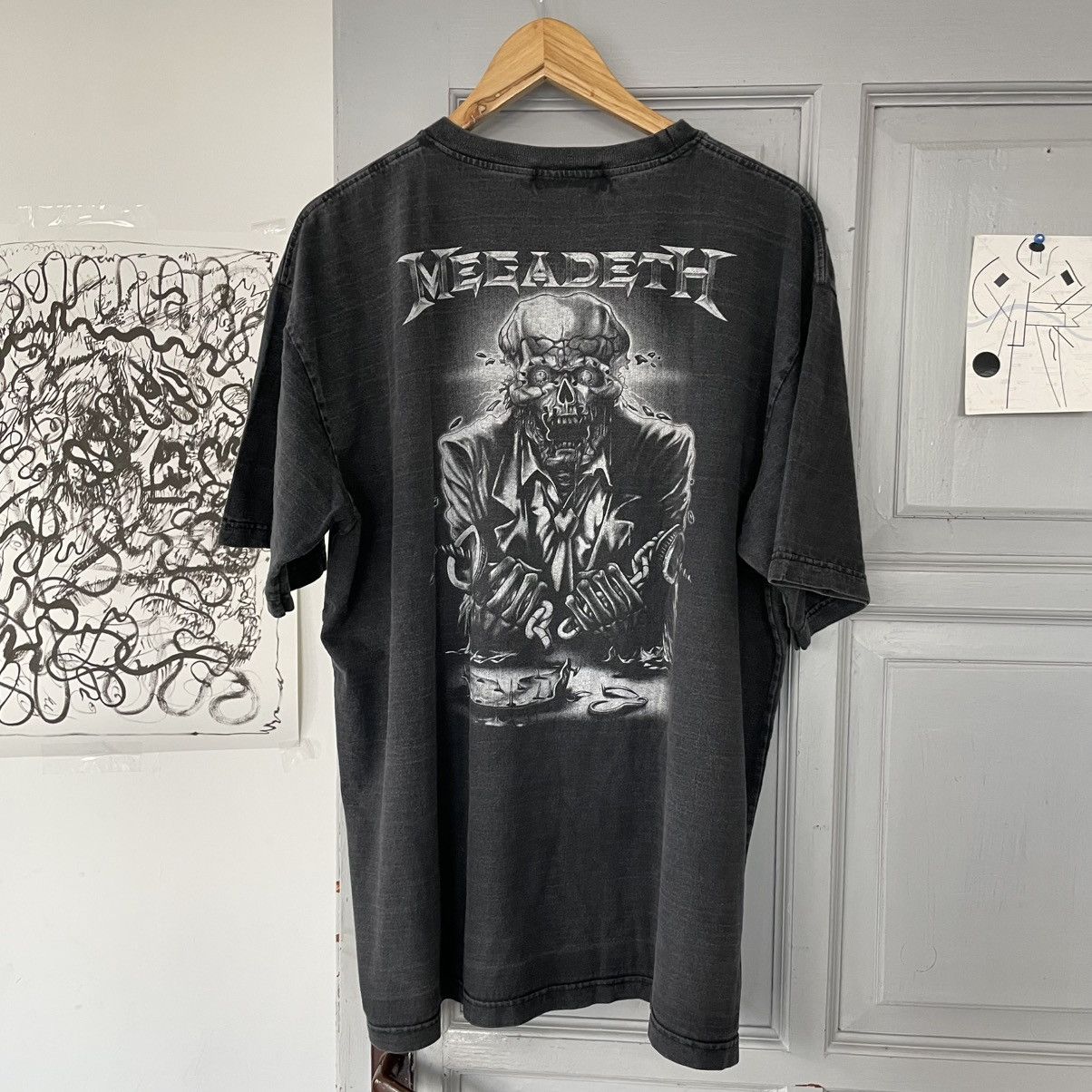 Band Tees × Megadeth × Vintage Vintage Y2K Megadeth Vic Rattleheaded Band Tee Size US XXL / EU 58 / 5 - 8 Thumbnail