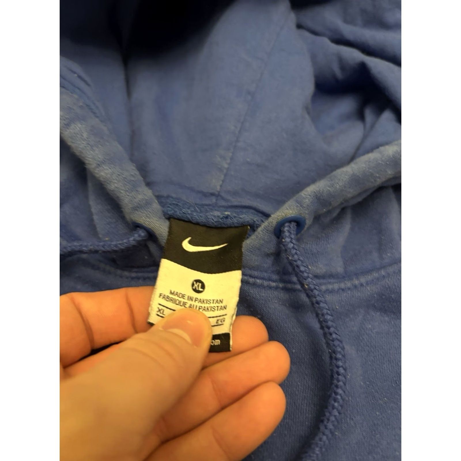 Nike VINTAGE Nike Hoodie Blue XL Sweatshirt Athletic Swoosh Y2K G5 Pullover Hooded Pockets Mens Size US XL / EU 56 / 4 - 2 Thumbnail