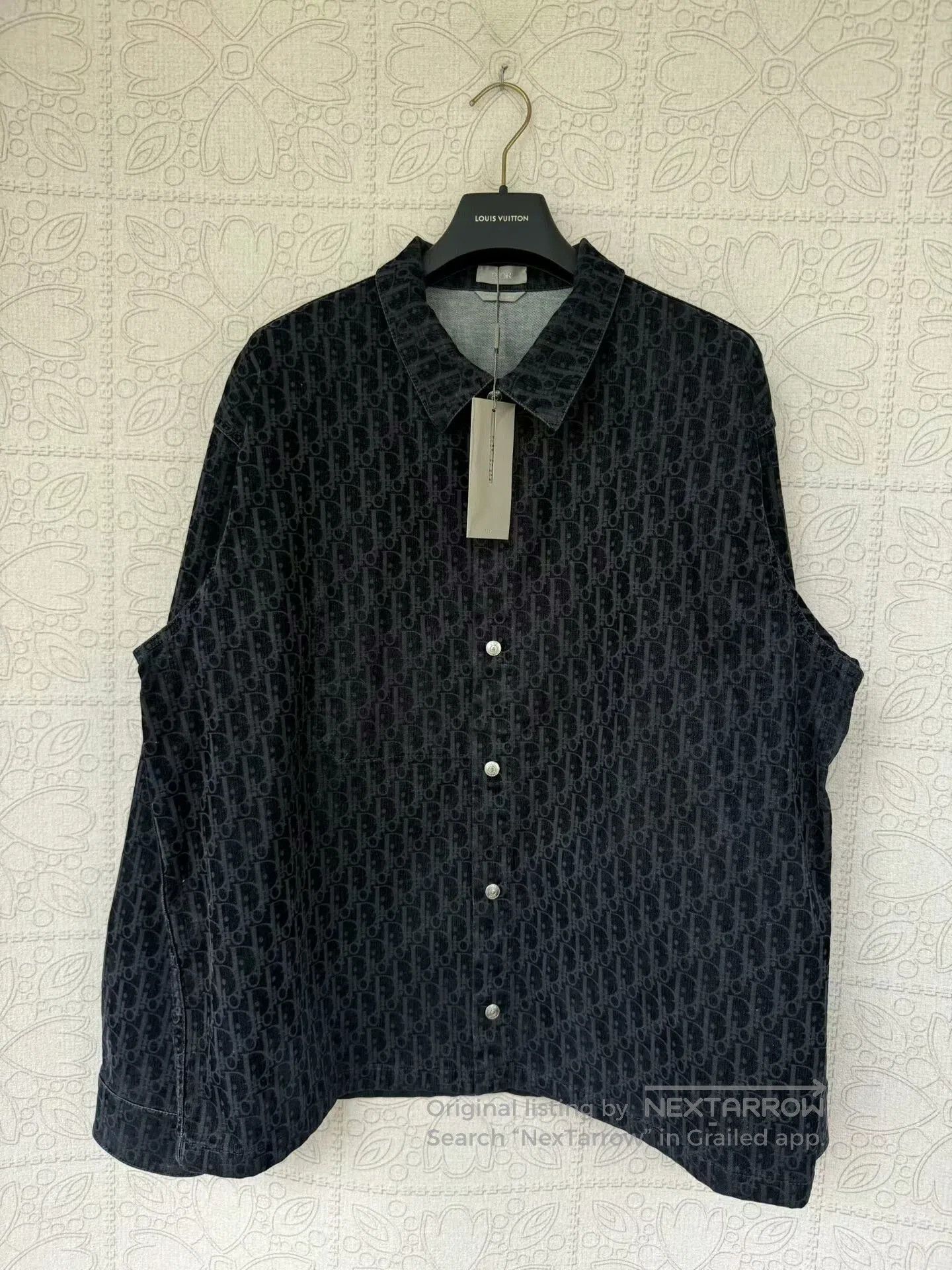 Dior dior black velvet printed denim shirt. Size US XXL / EU 58 / 5 - 1 Thumbnail